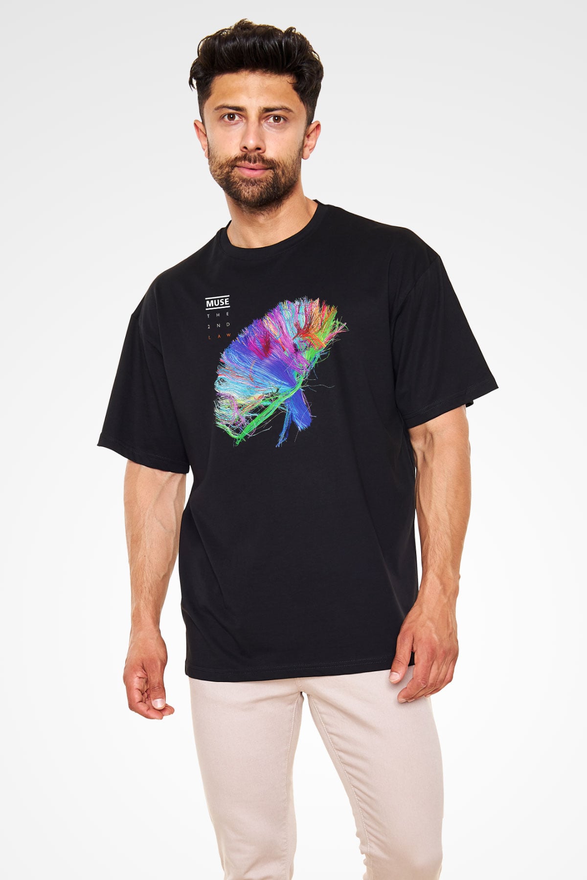 Muse Siyah Unisex Oversize Tişört T-Shirt