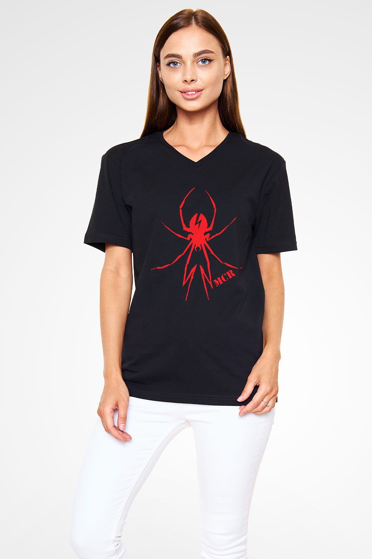 My Chemical Romance Siyah Unisex V Yaka Tişört T-Shirt