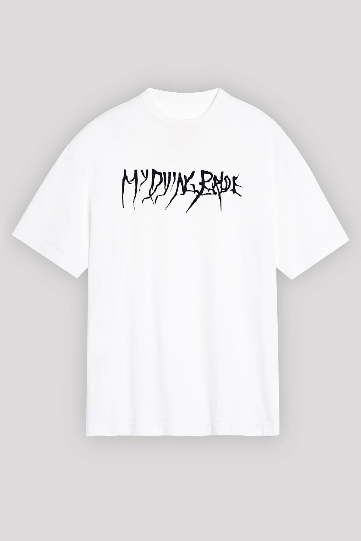 My Dying Bride Baskılı Beyaz Unisex Oversize Tişört - Tshirt
