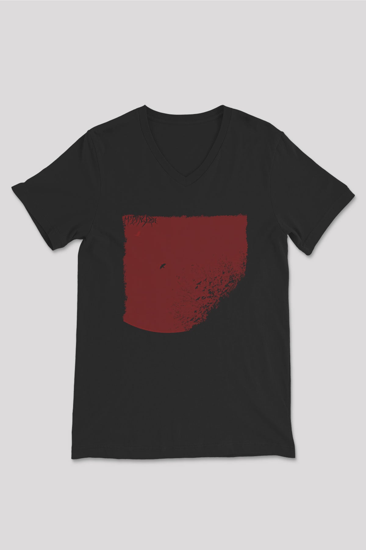 My Dying Bride Baskılı Unisex Siyah V Yaka Tişört - Tshirt