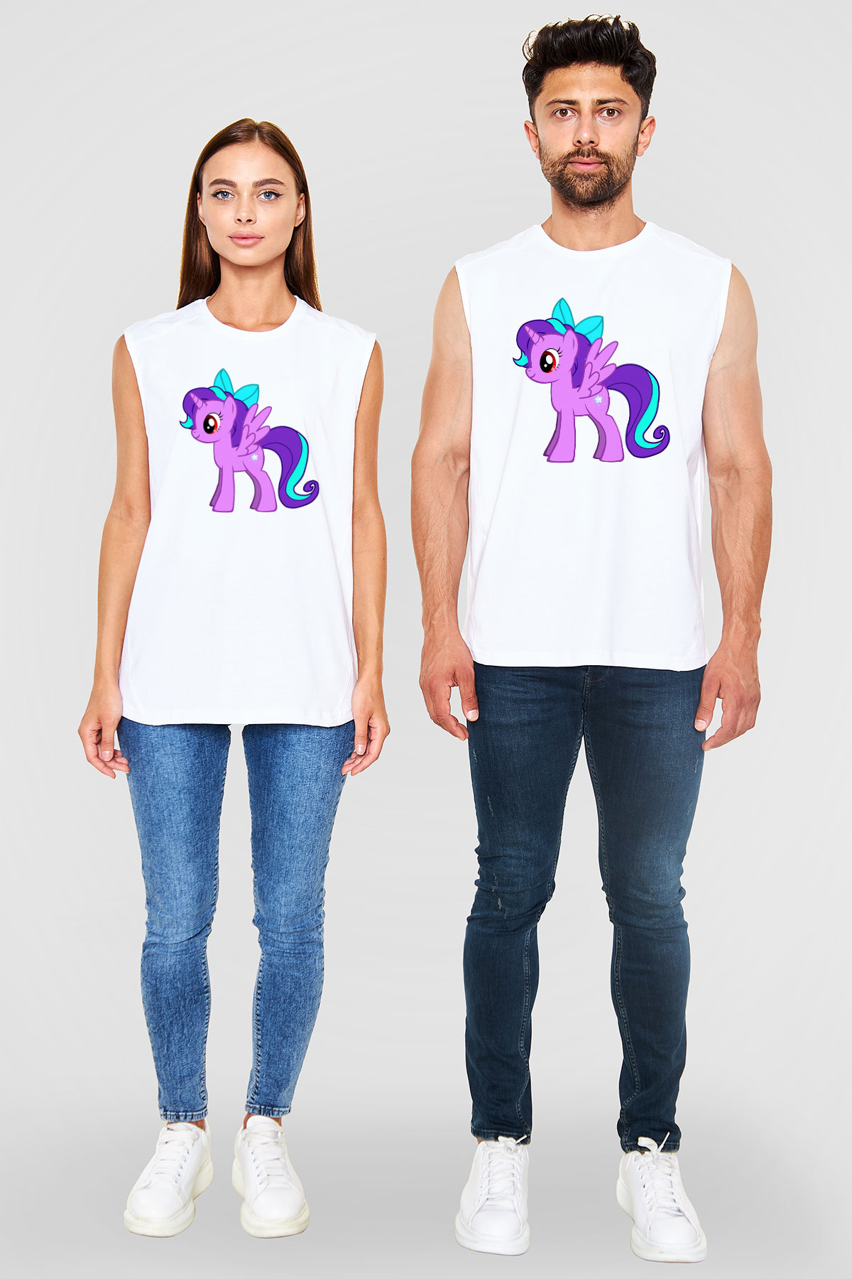 My Little Pony Beyaz Unisex Kolsuz Tişört
