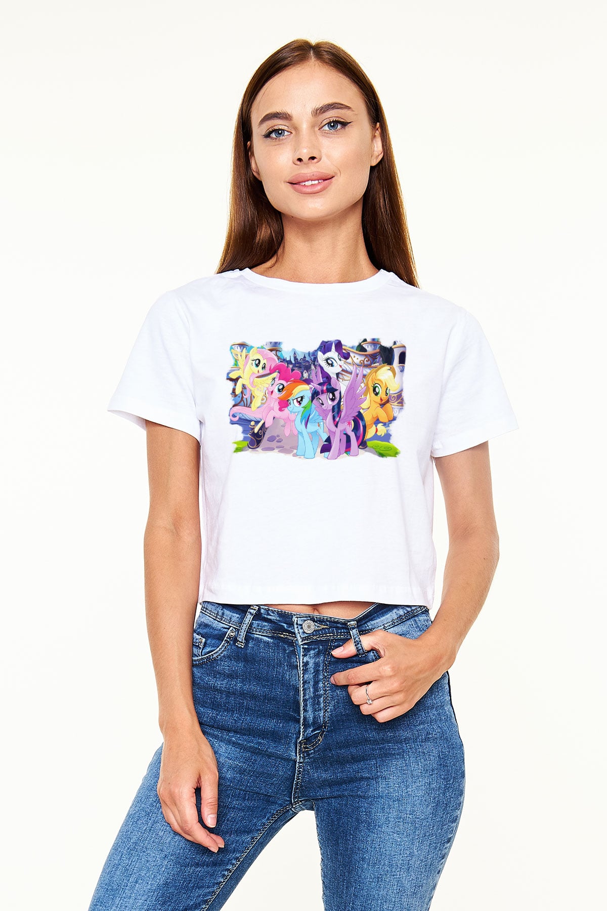 My Little Pony Beyaz Unisex Oversize Tişört