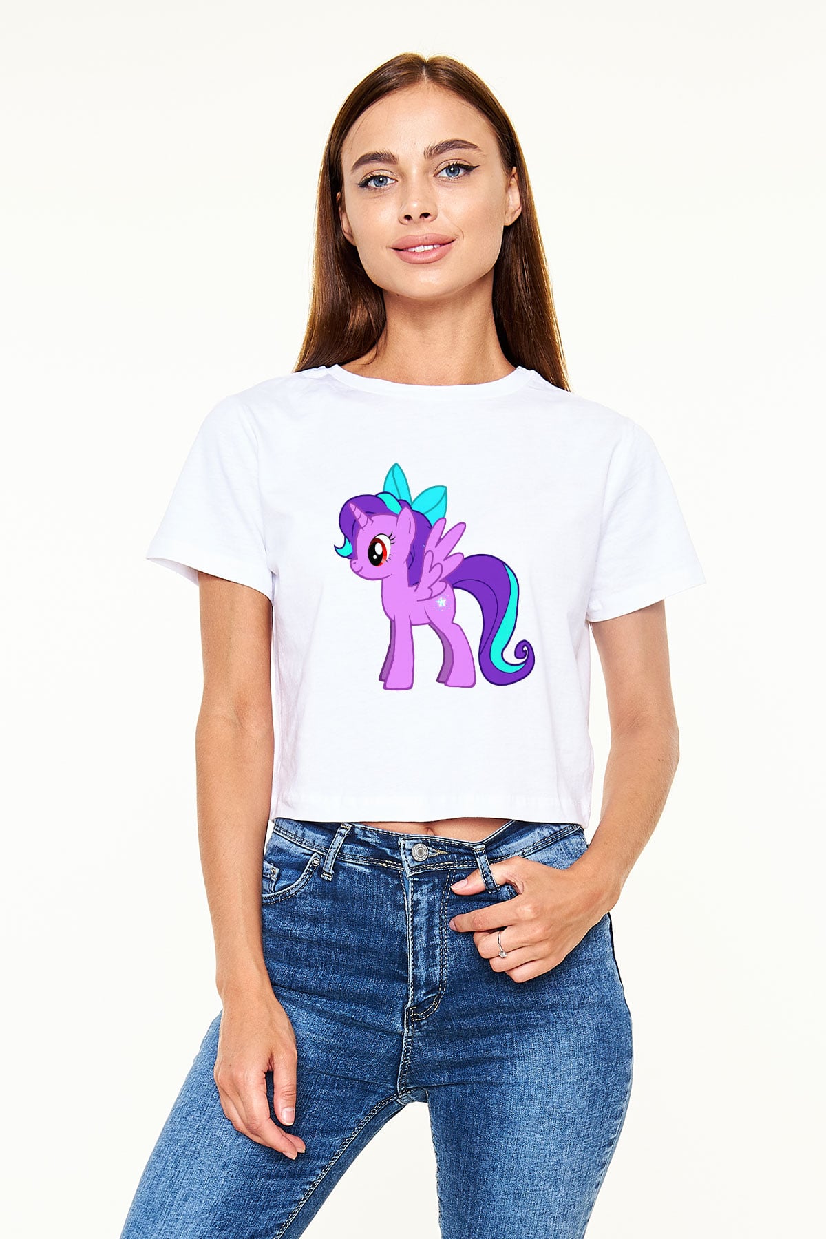 My Little Pony Beyaz Unisex Oversize Tişört