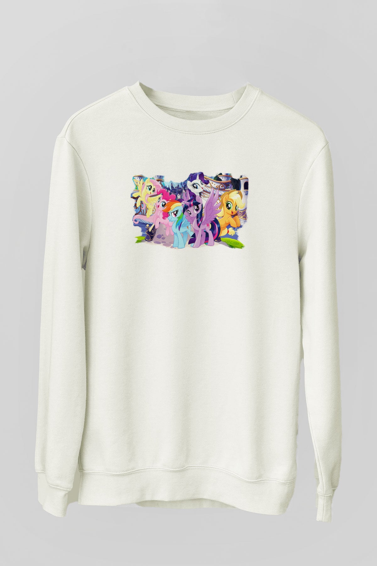 My Little Pony Beyaz Unisex Sweatshirt