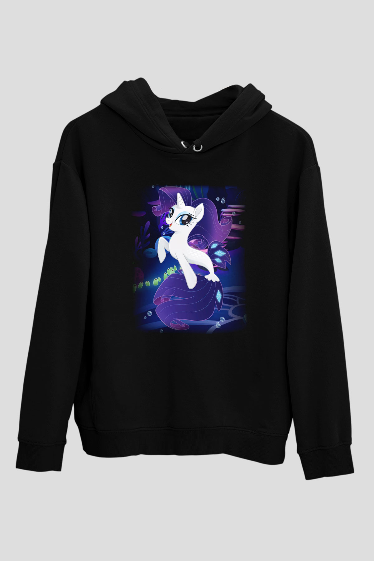 My Little Pony Siyah Unisex Kapüşonlu Sweatshirt