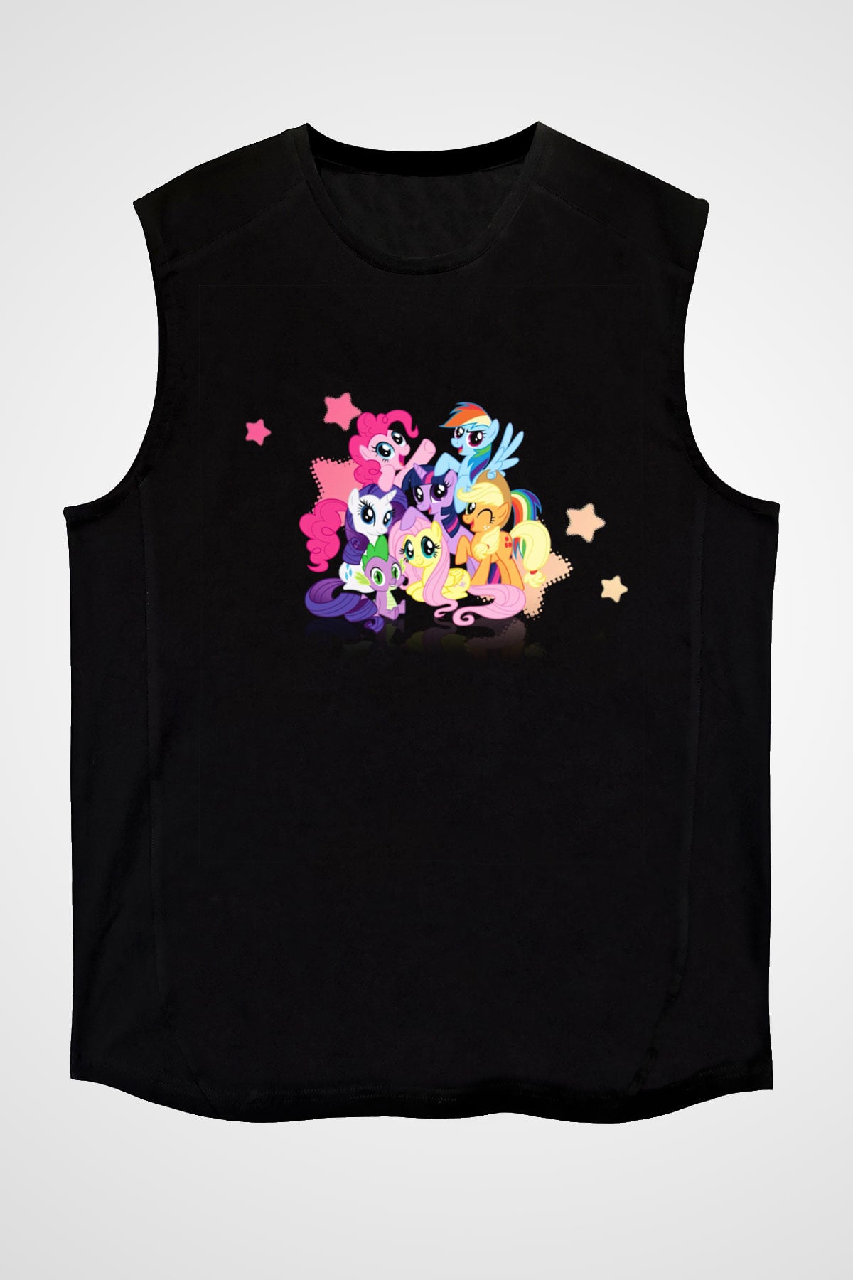 My Little Pony Siyah Unisex Kolsuz Tişört