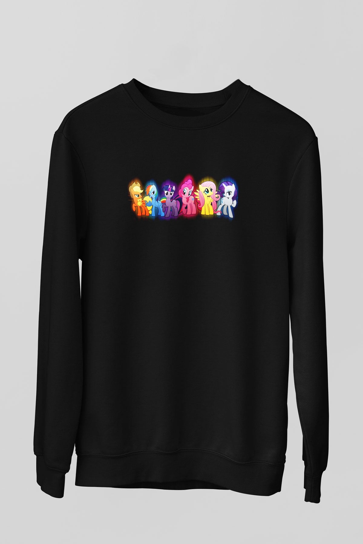 My Little Pony Siyah Unisex Sweatshirt