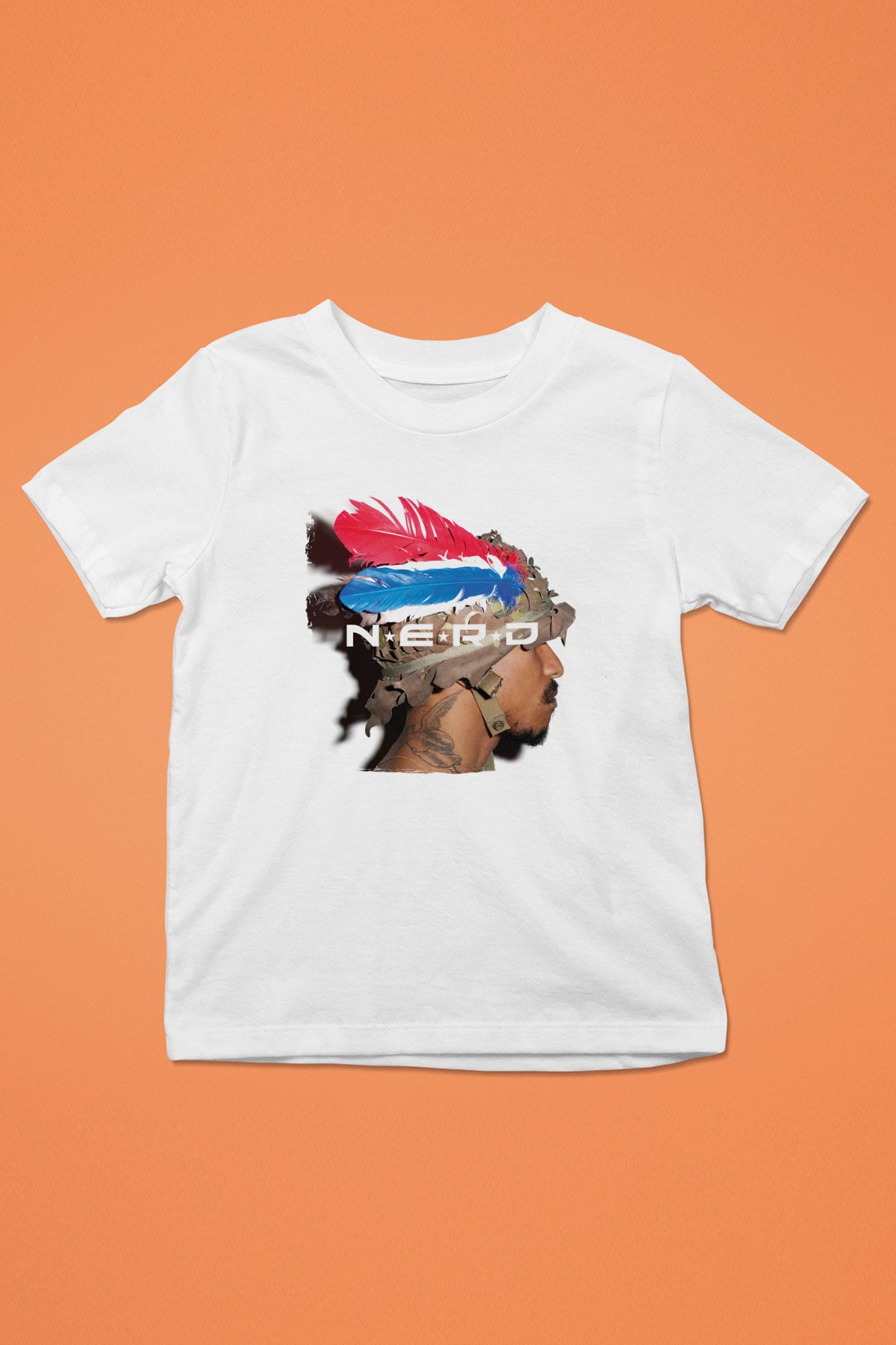 N.E.R.D Beyaz Unisex Çocuk Tişört