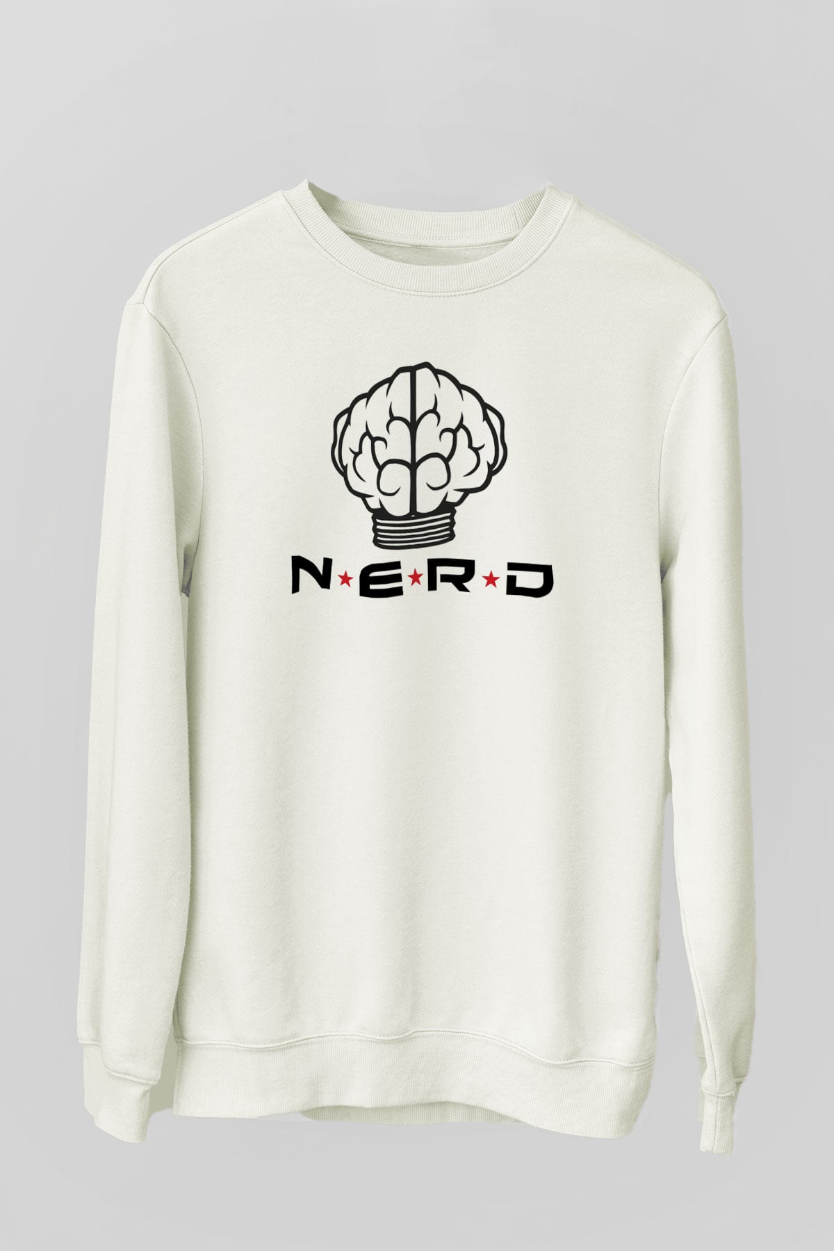 N.E.R.D Beyaz Unisex Sweatshirt