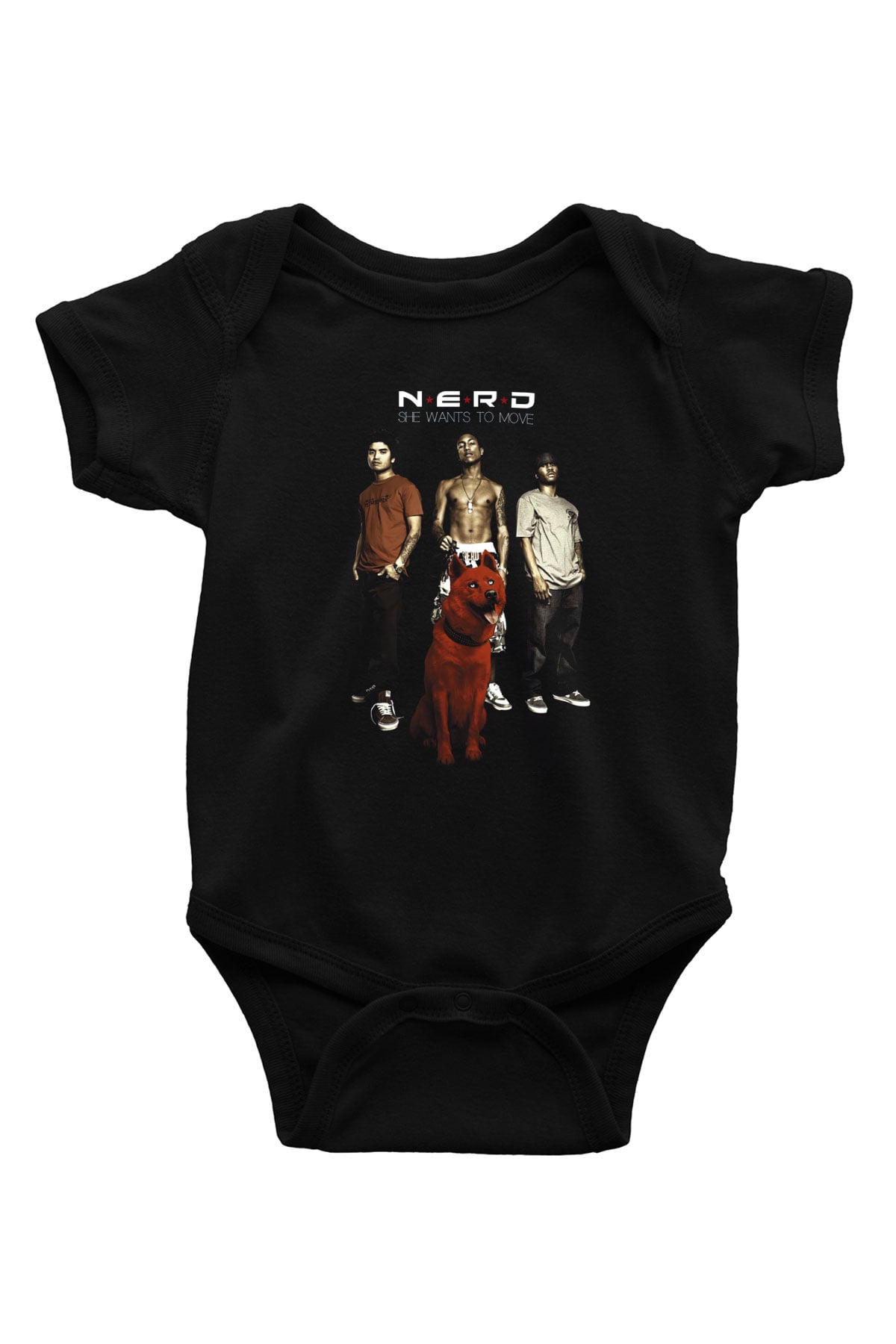 N.E.R.D Siyah Bebek Body - Zıbın