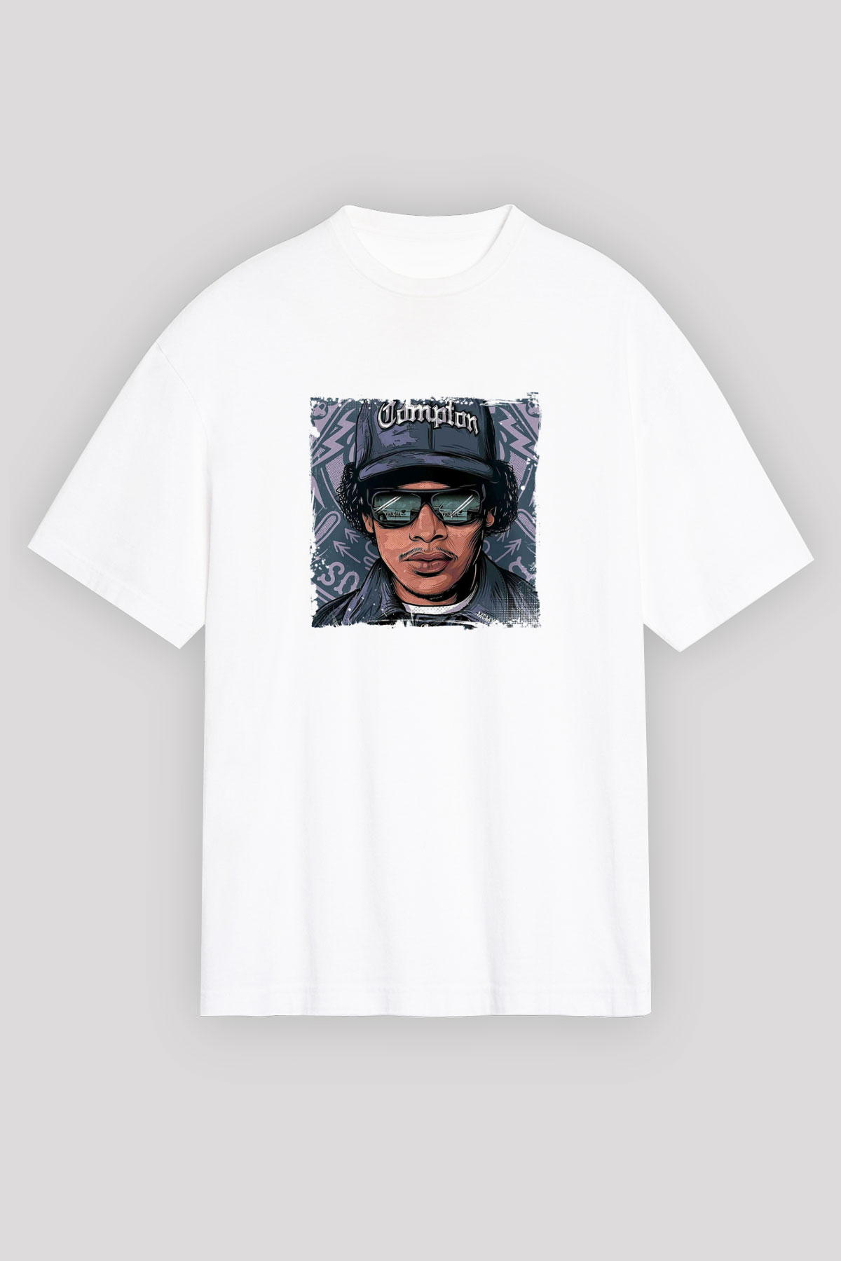 N.W.A Baskılı Unisex Beyaz Tişört