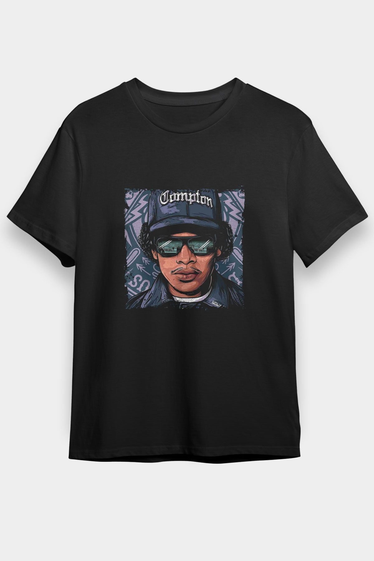 N.W.A Baskılı Unisex Siyah Tişört