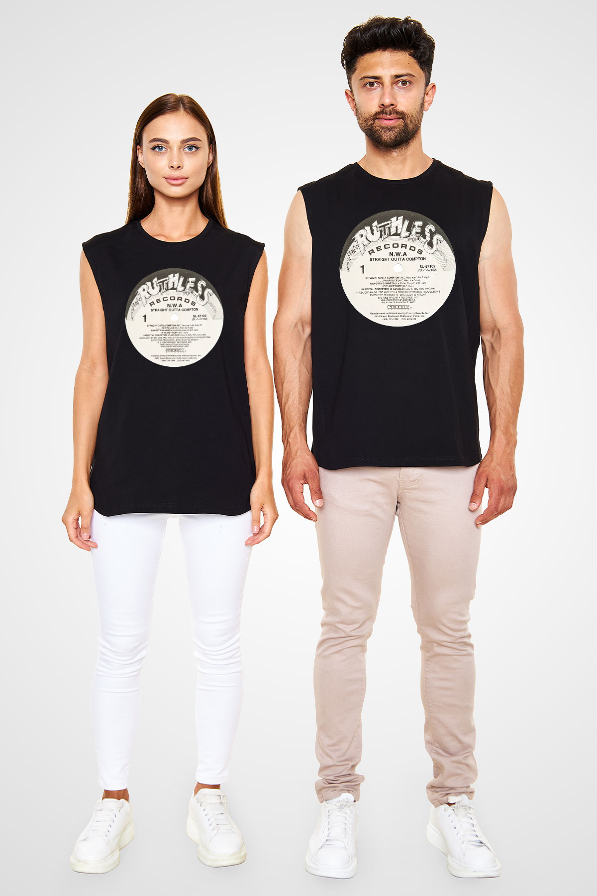 N.W.A Siyah Unisex Kolsuz Tişört