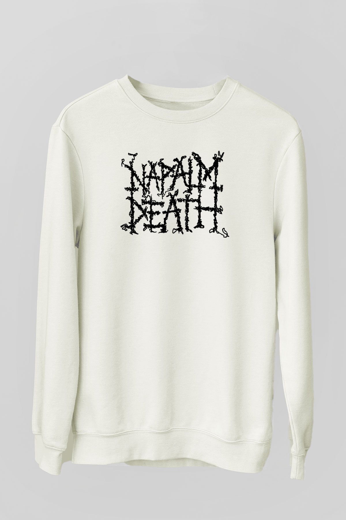 Napalm Death Beyaz Unisex Sweatshirt