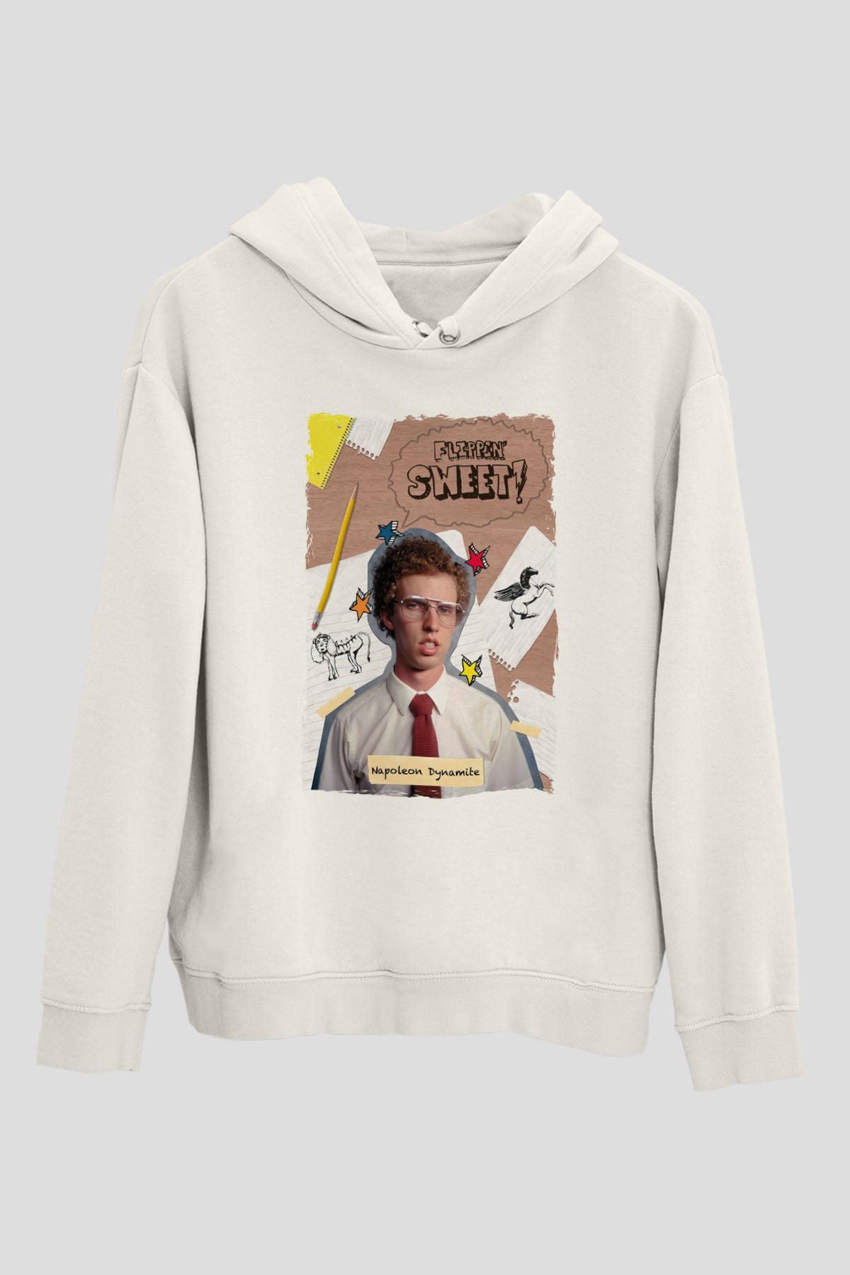Napoleon Dynamite Beyaz Unisex Hoodie