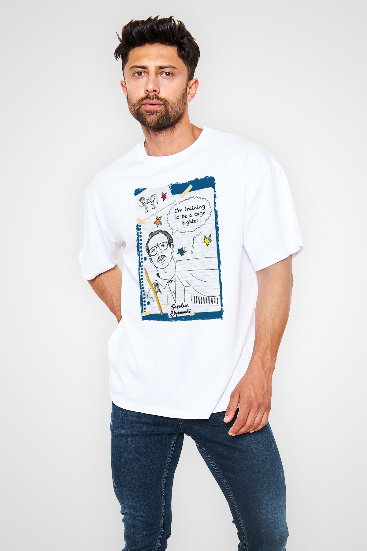 Napoleon Dynamite Beyaz Unisex Tişört T-Shirt