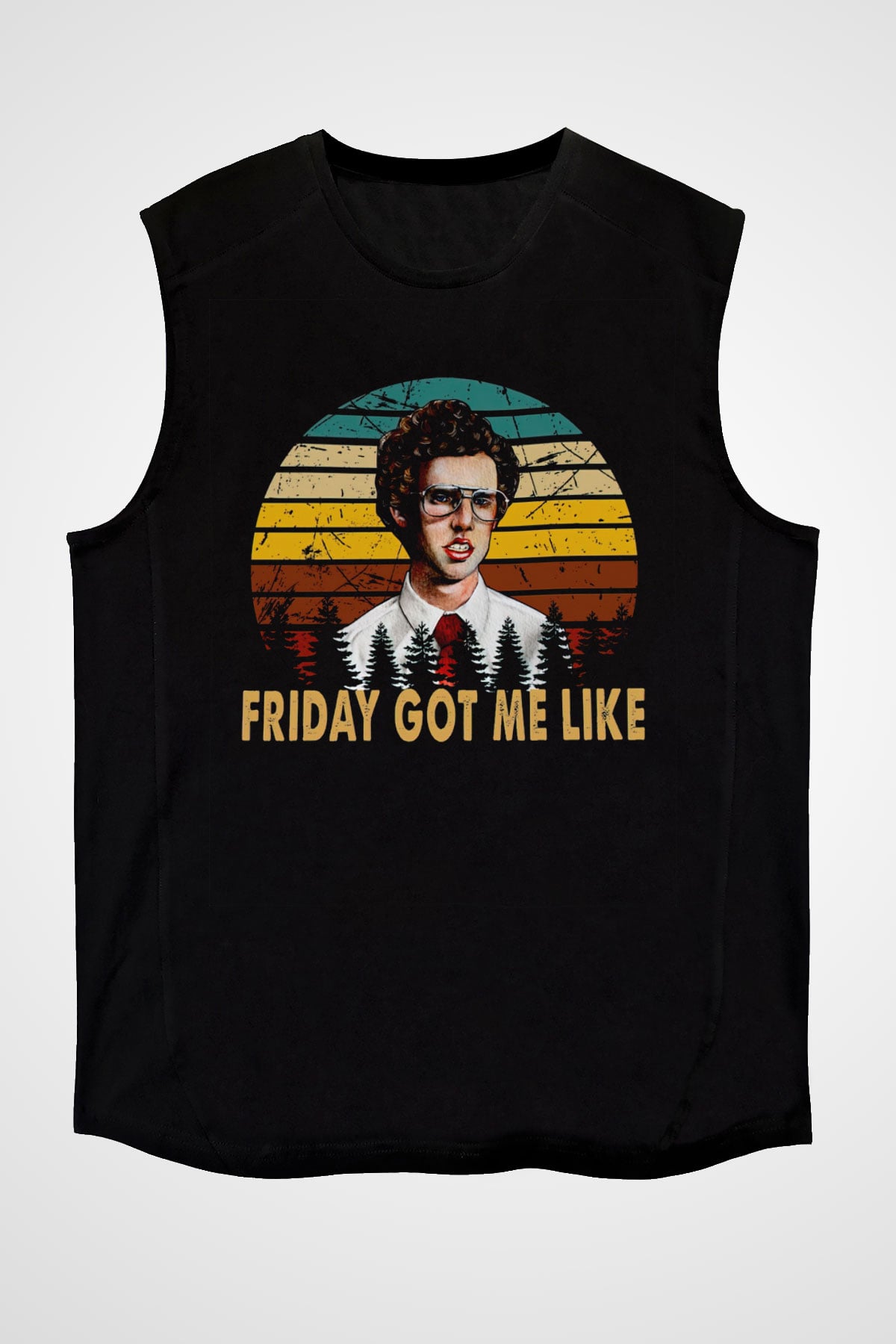 Napoleon Dynamite Siyah Unisex Kolsuz Tişört