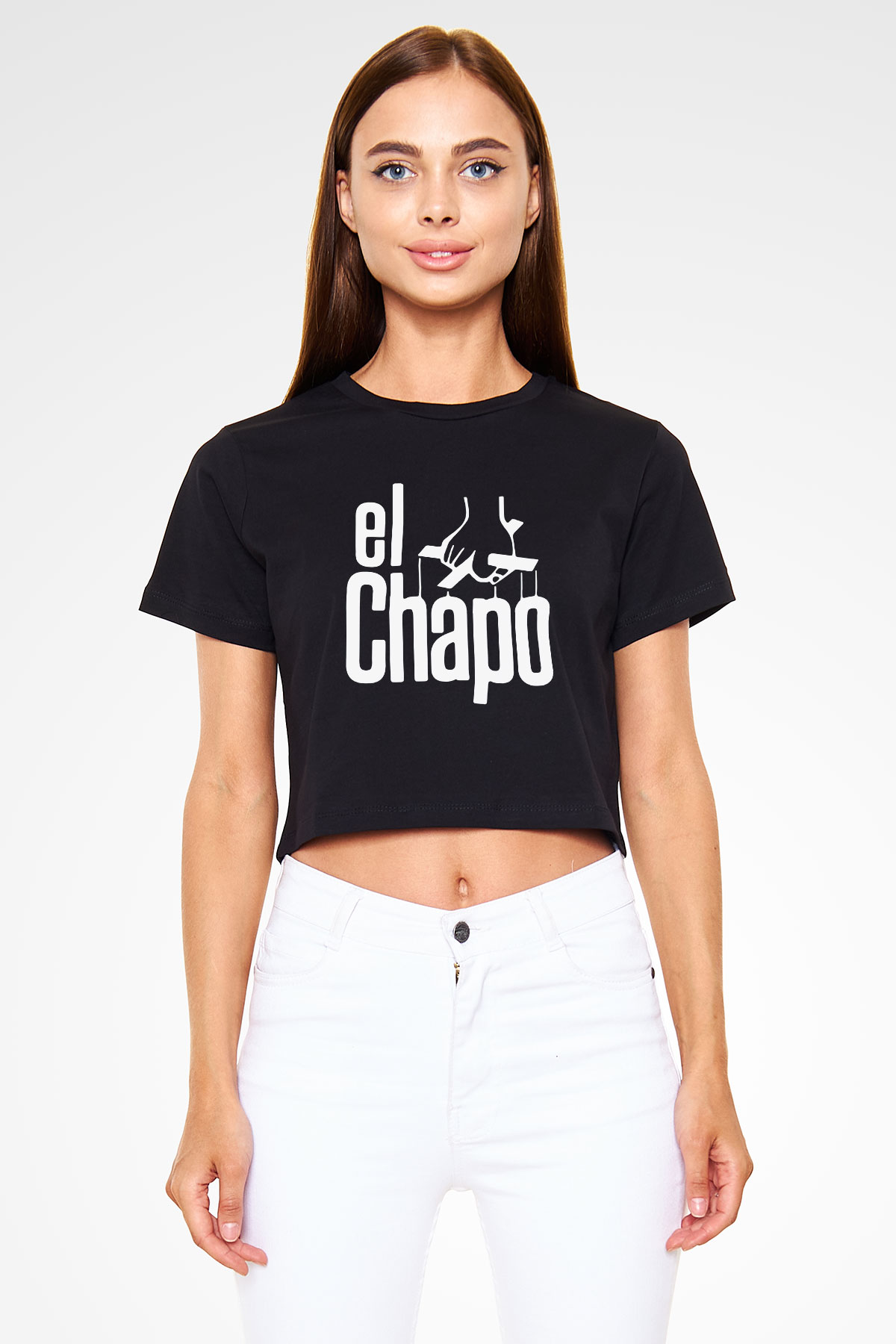 Narcos Pablo Escobar Siyah Crop Top Tişört