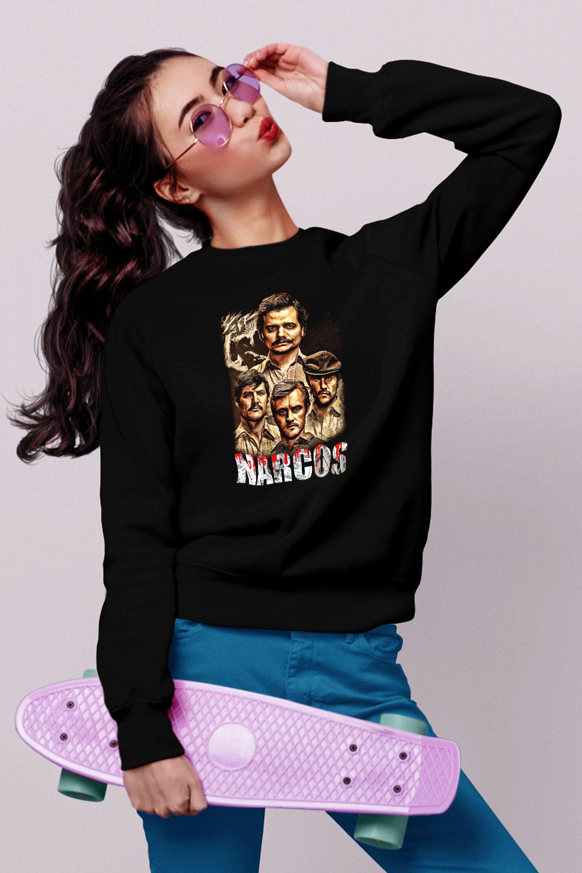 Narcos Pablo Escobar Siyah Unisex Sweatshirt