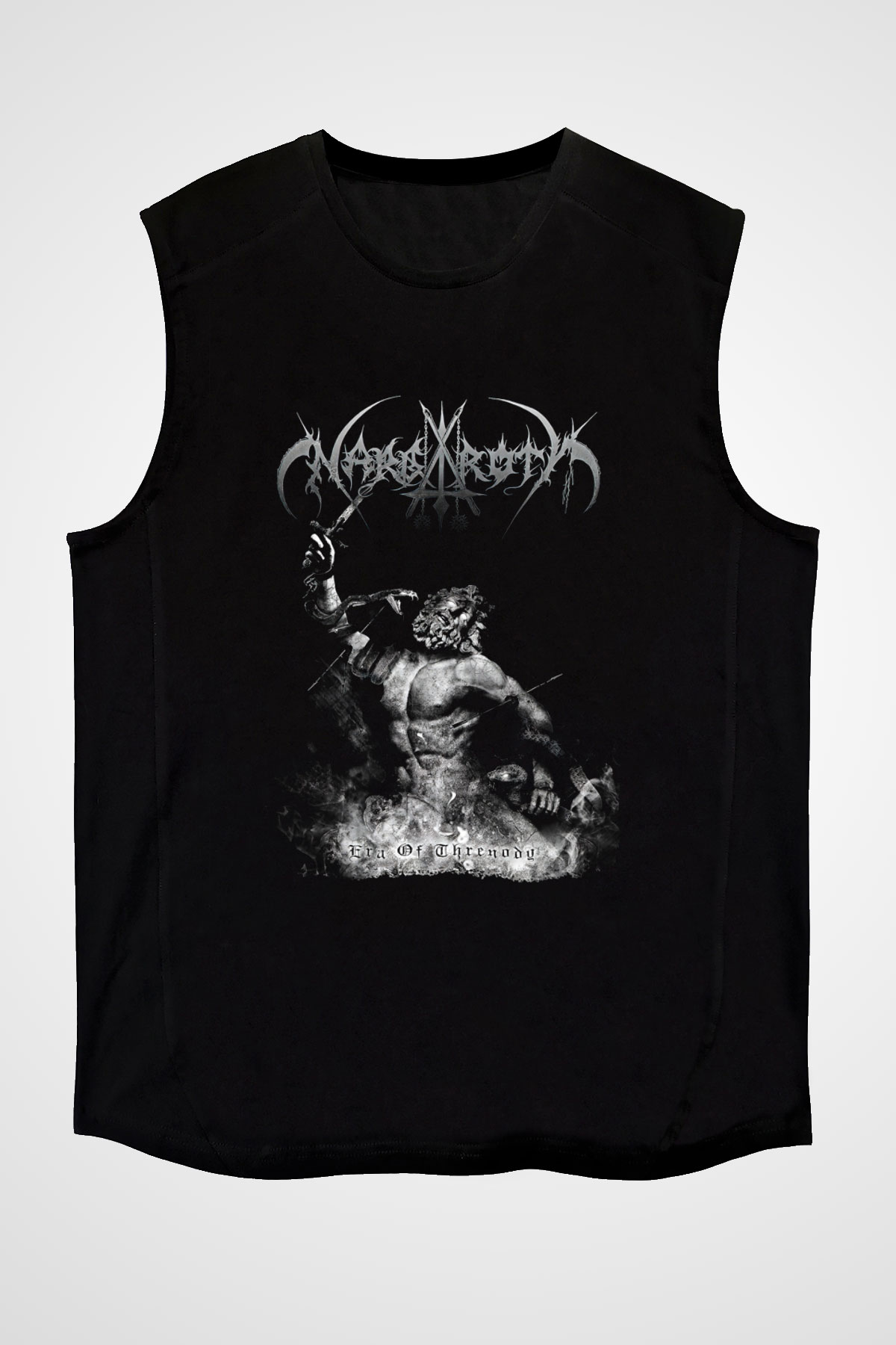 Nargaroth Baskılı Unisex Siyah Kolsuz Tişört - Tshirt