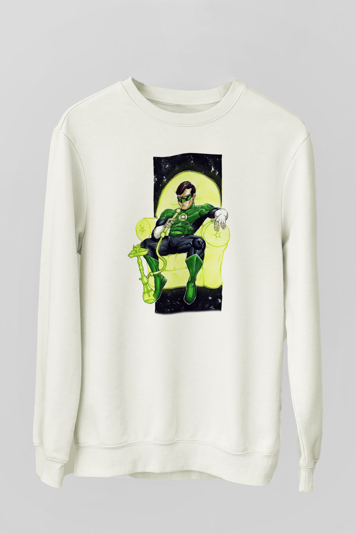 Nargile Beyaz Unisex Sweatshirt