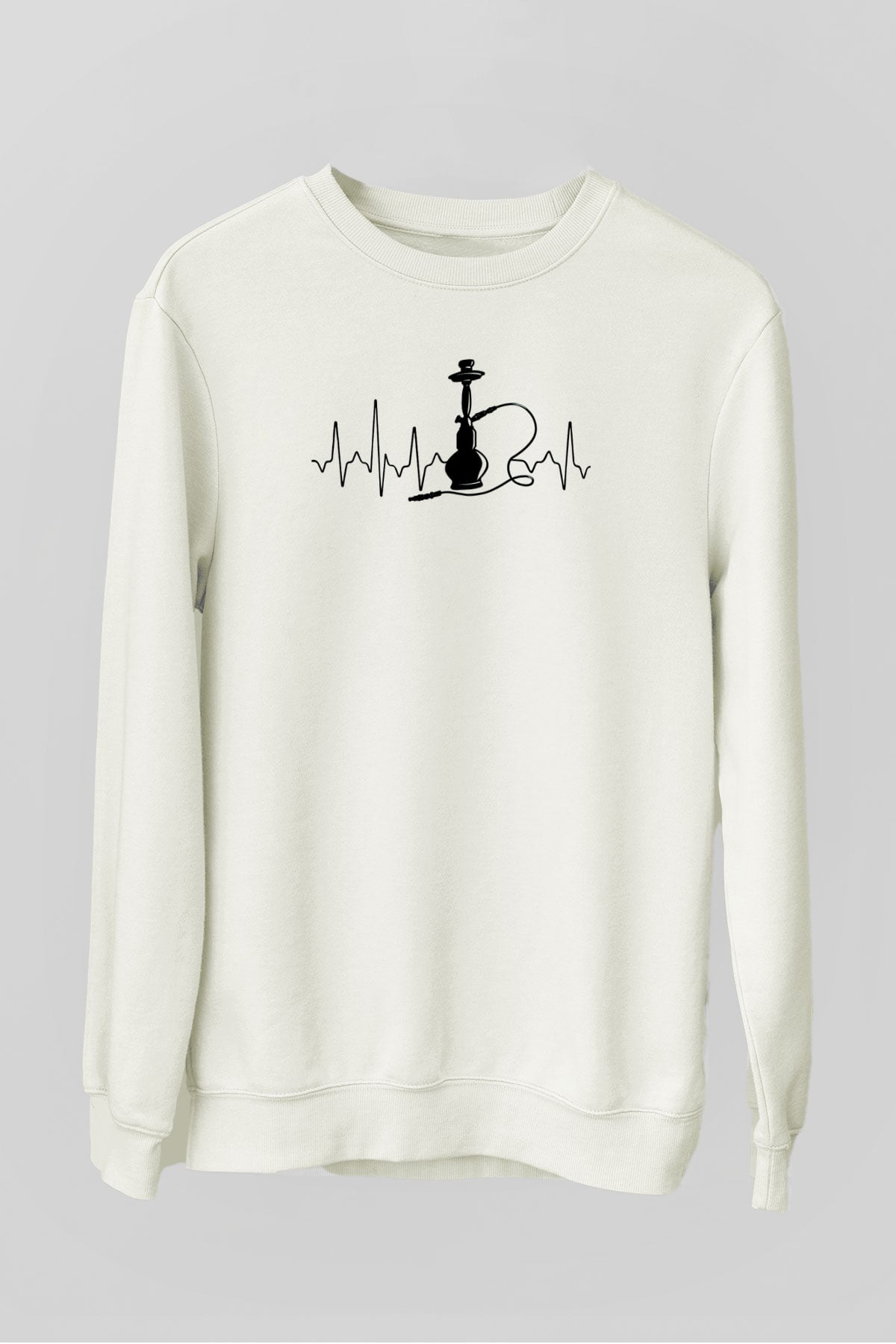 Nargile Beyaz Unisex Sweatshirt