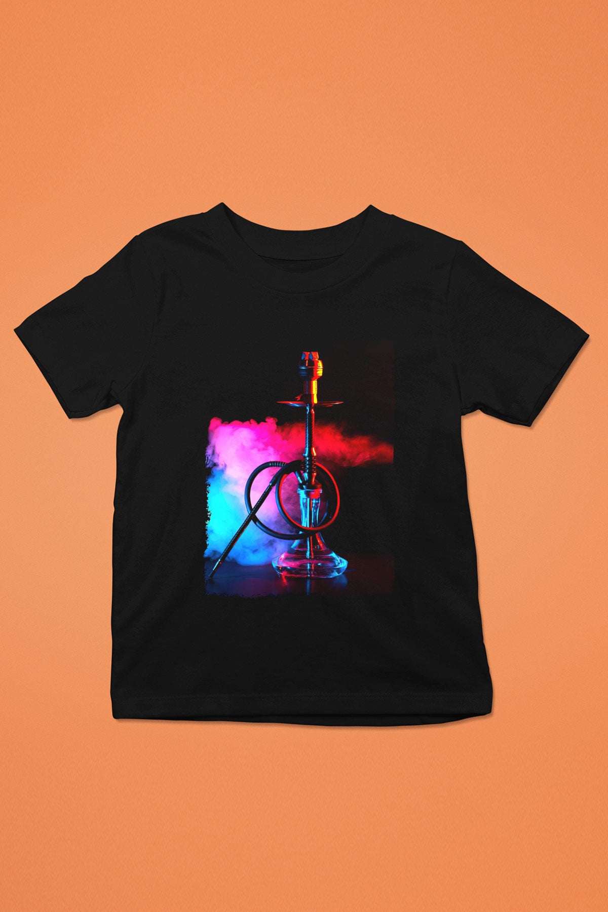 Nargile Siyah Unisex Çocuk Tişört