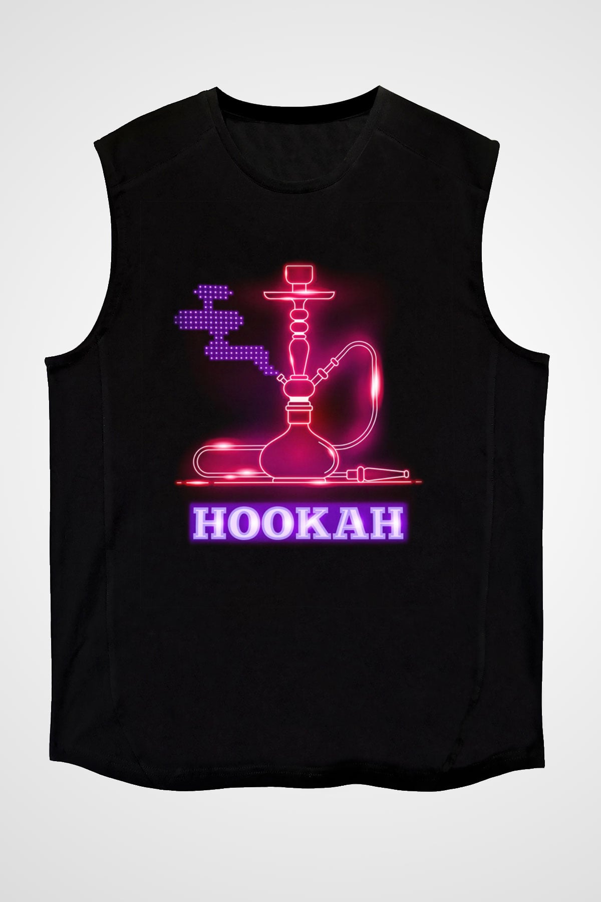 Nargile Siyah Unisex Kolsuz Tişört