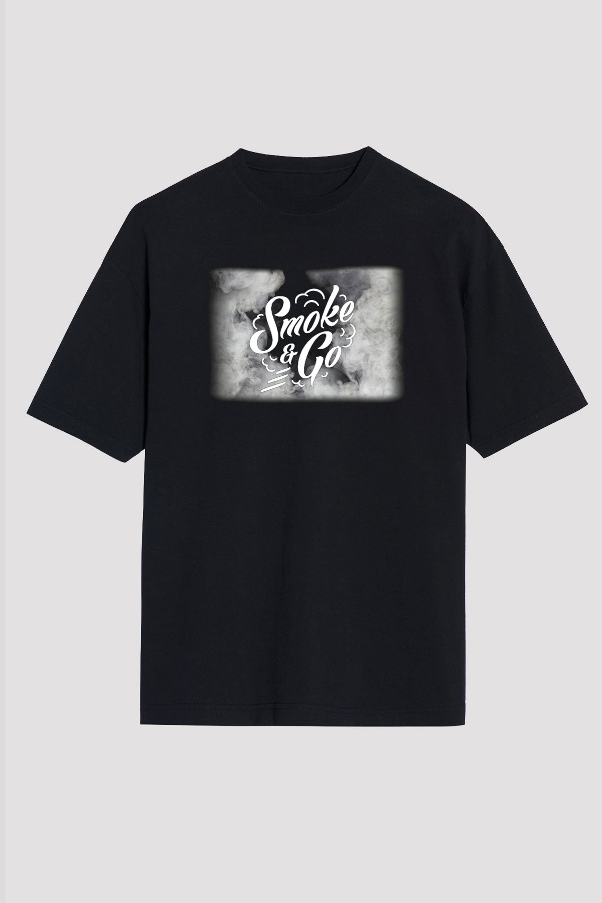 Nargile Siyah Unisex Oversize Tişört T-Shirt
