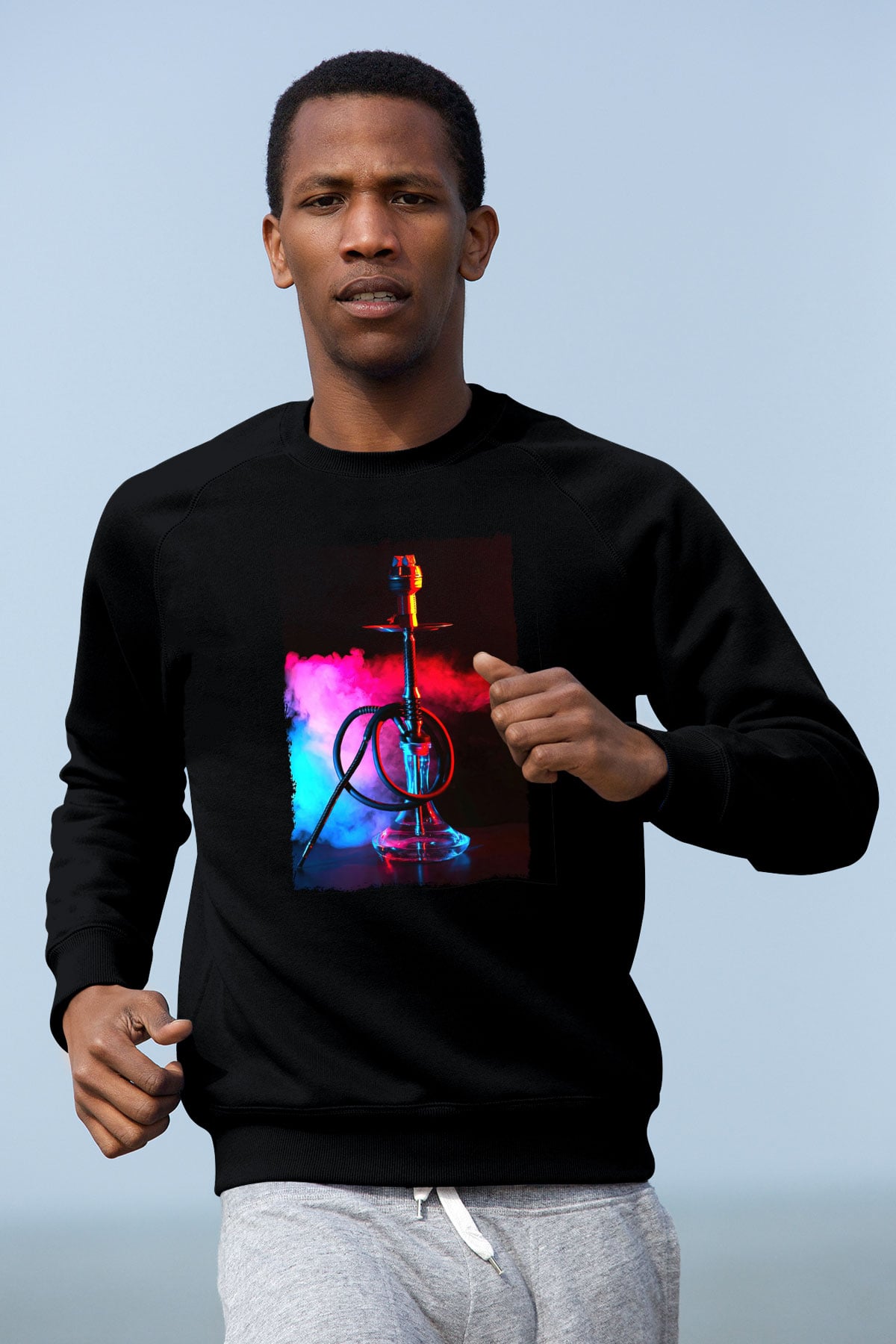 Nargile Siyah Unisex Sweatshirt