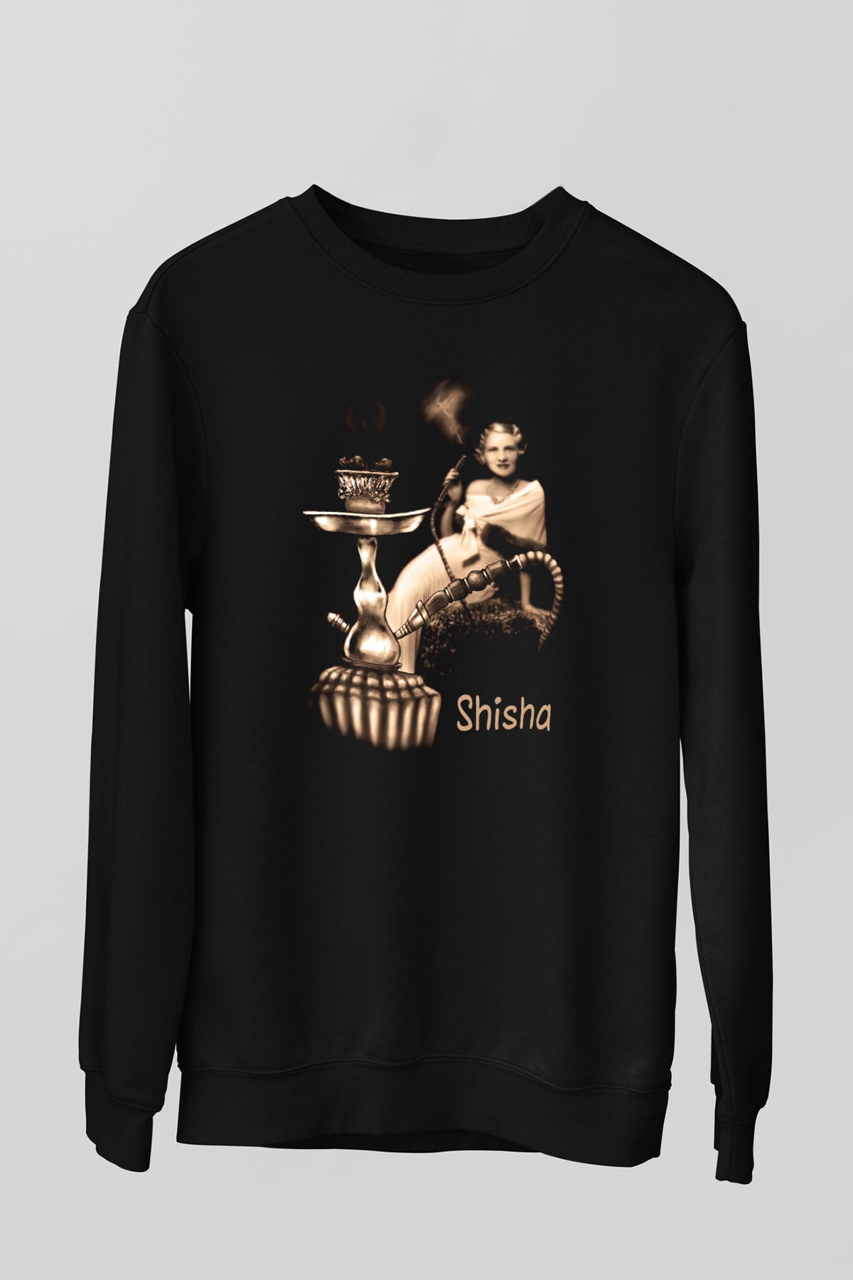 Nargile Siyah Unisex Sweatshirt