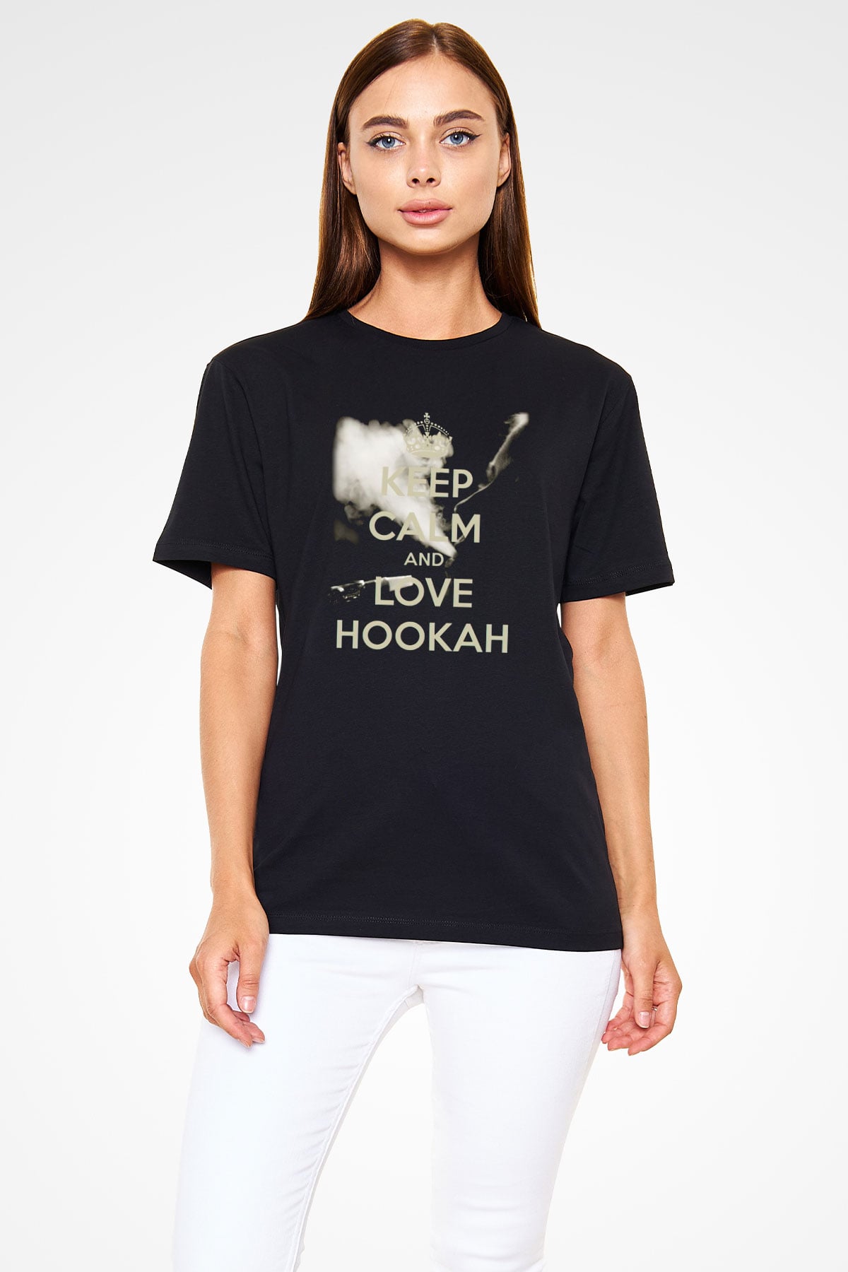 Nargile Siyah Unisex Tişört T-Shirt - TişörtFabrikası