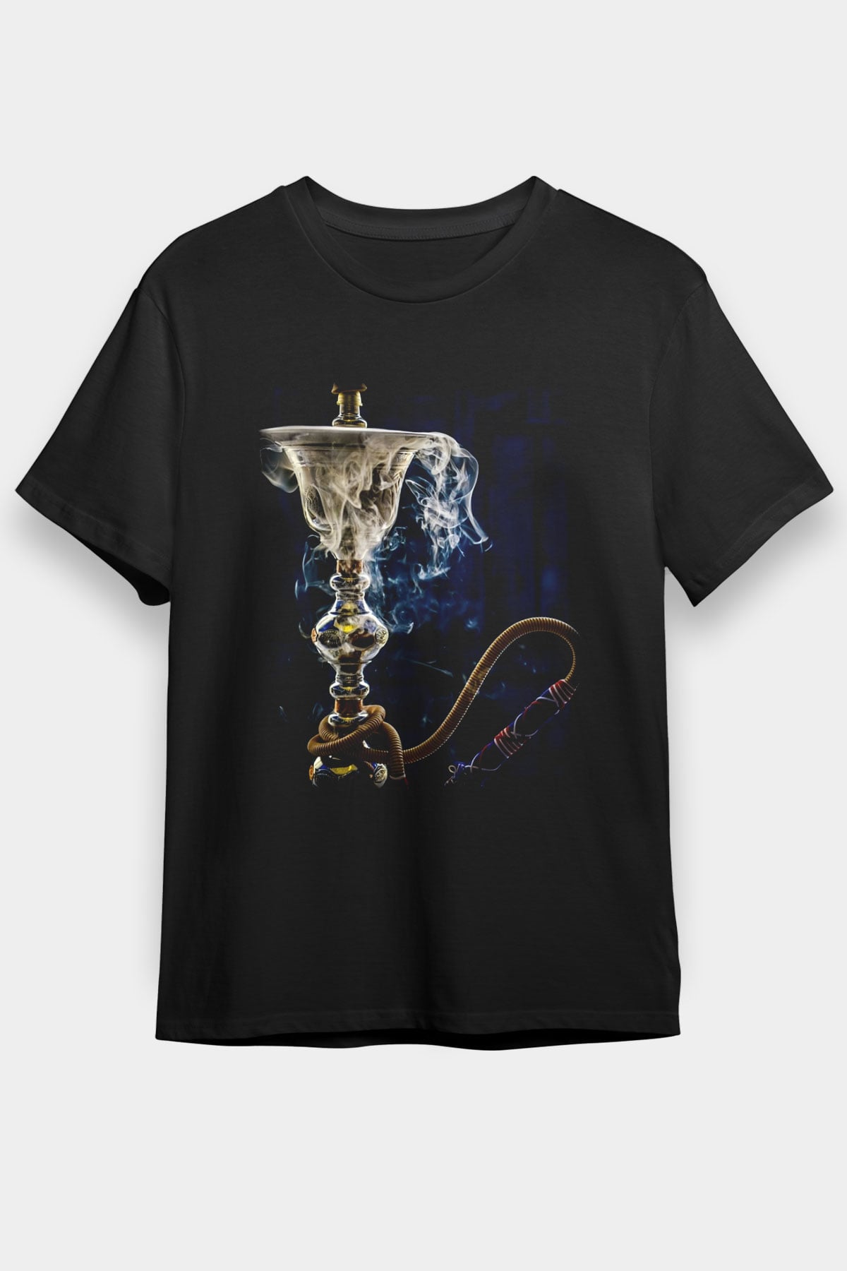 Nargile Siyah Unisex Tişört T-Shirt - TişörtFabrikası