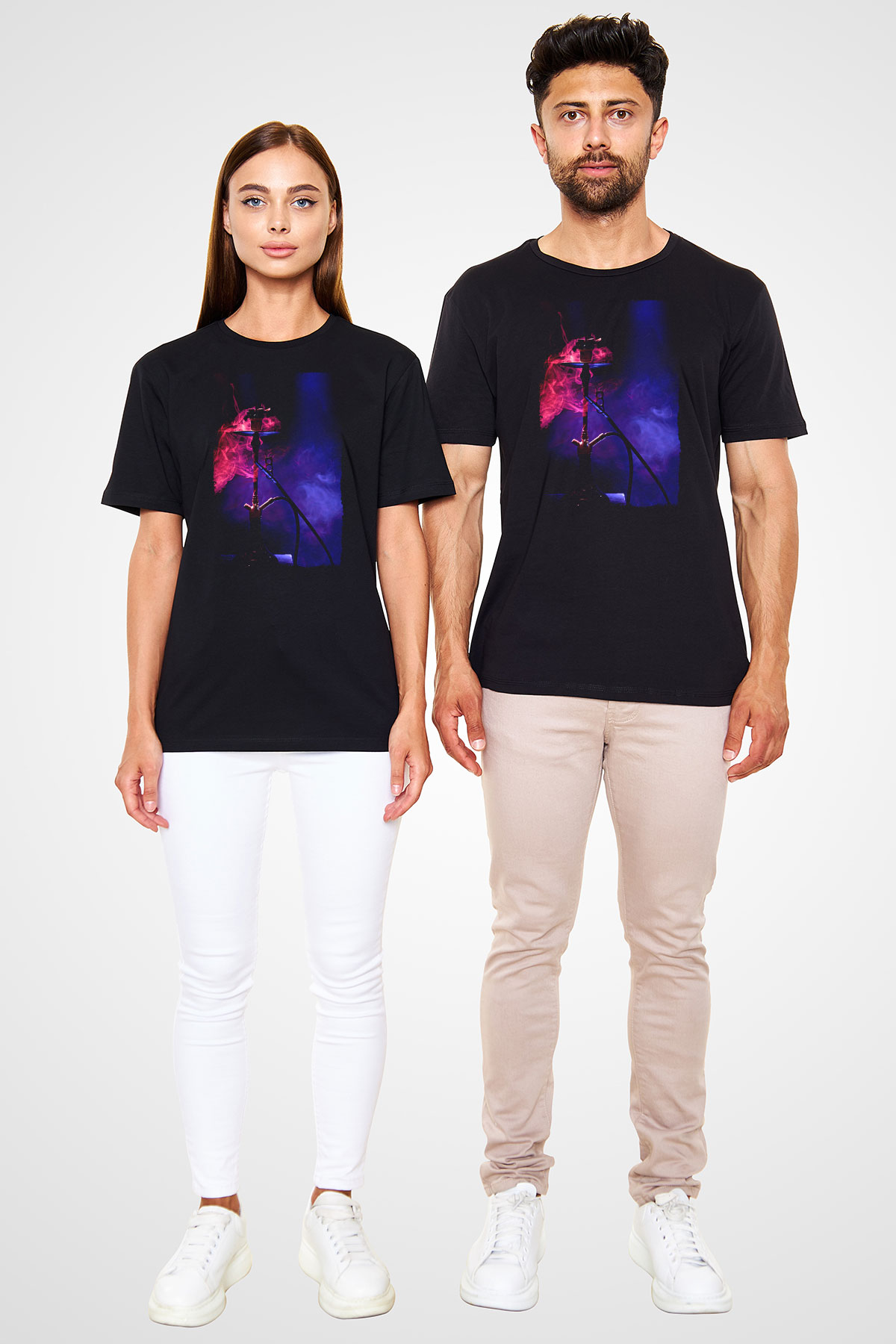 Nargile Siyah Unisex Tişört T-Shirt - TişörtFabrikası