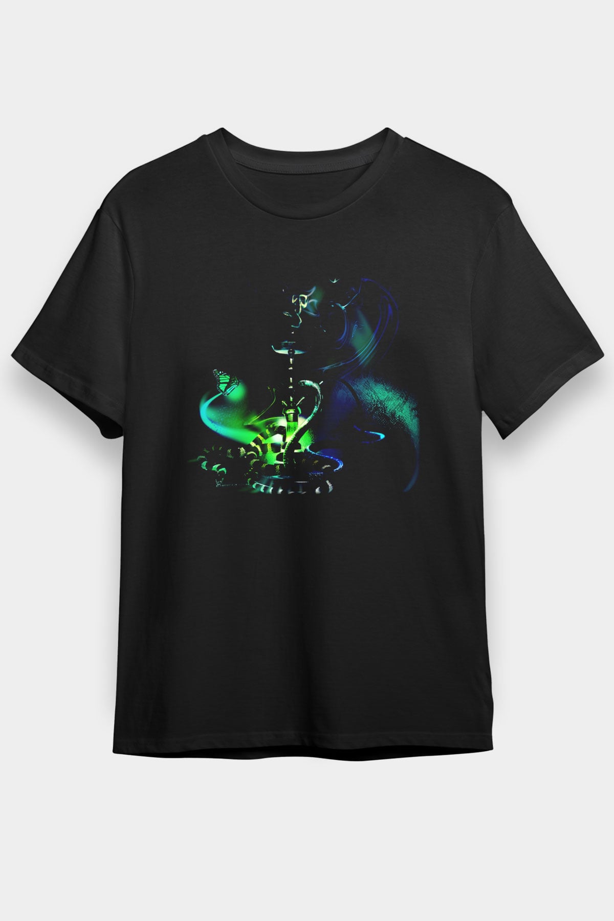 Nargile Siyah Unisex Tişört T-Shirt - TişörtFabrikası