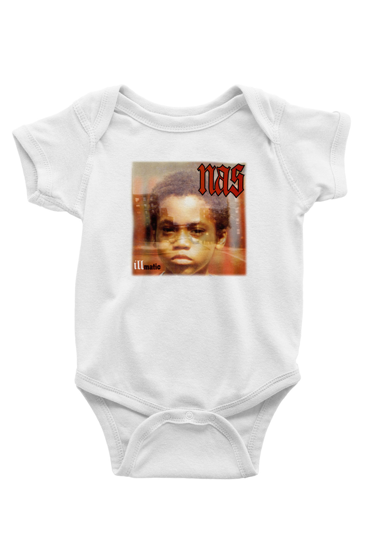 Nas Baskılı Beyaz Unisex Bebek Body - Zıbın