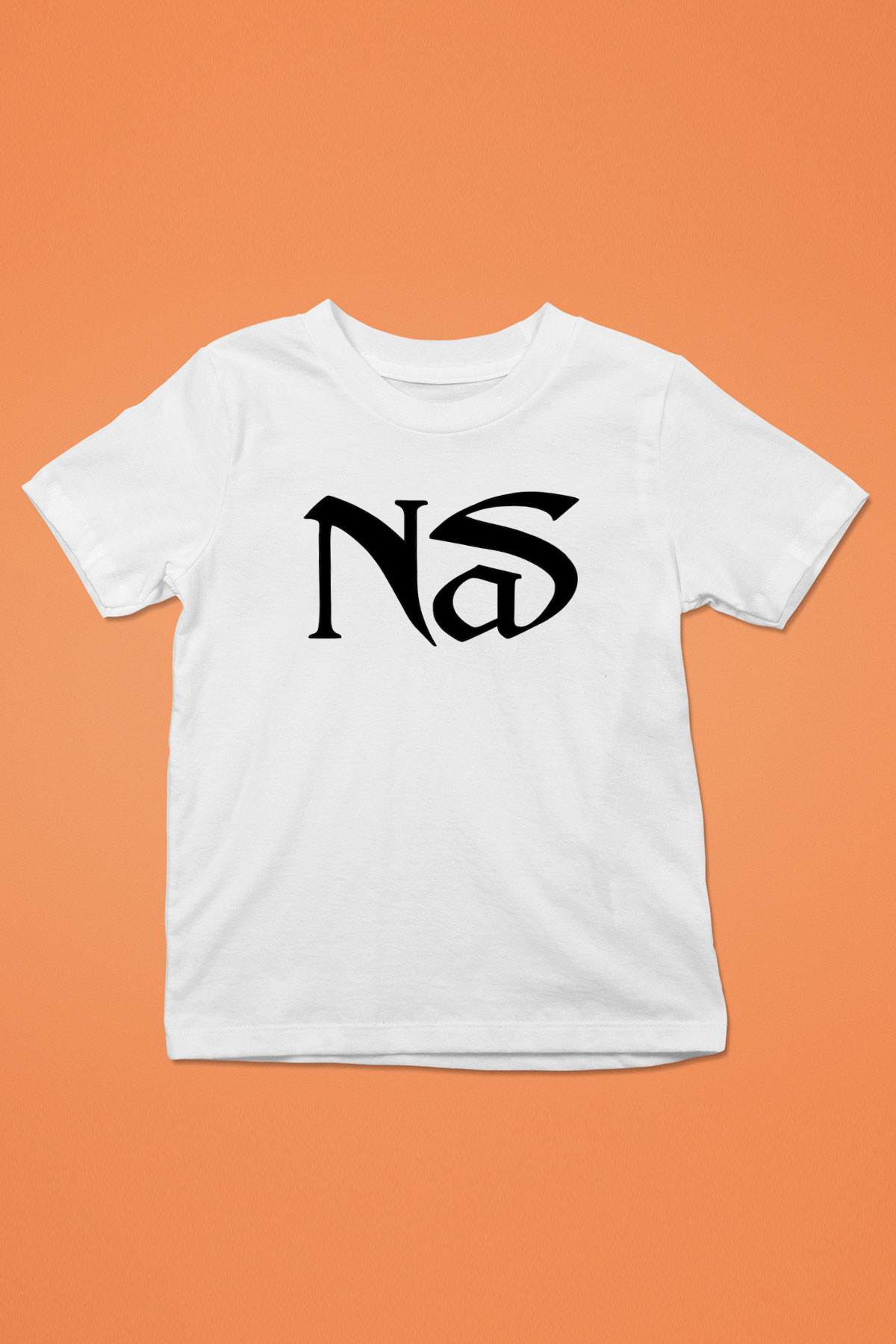 Nas Baskılı Beyaz Unisex Çocuk Tişört