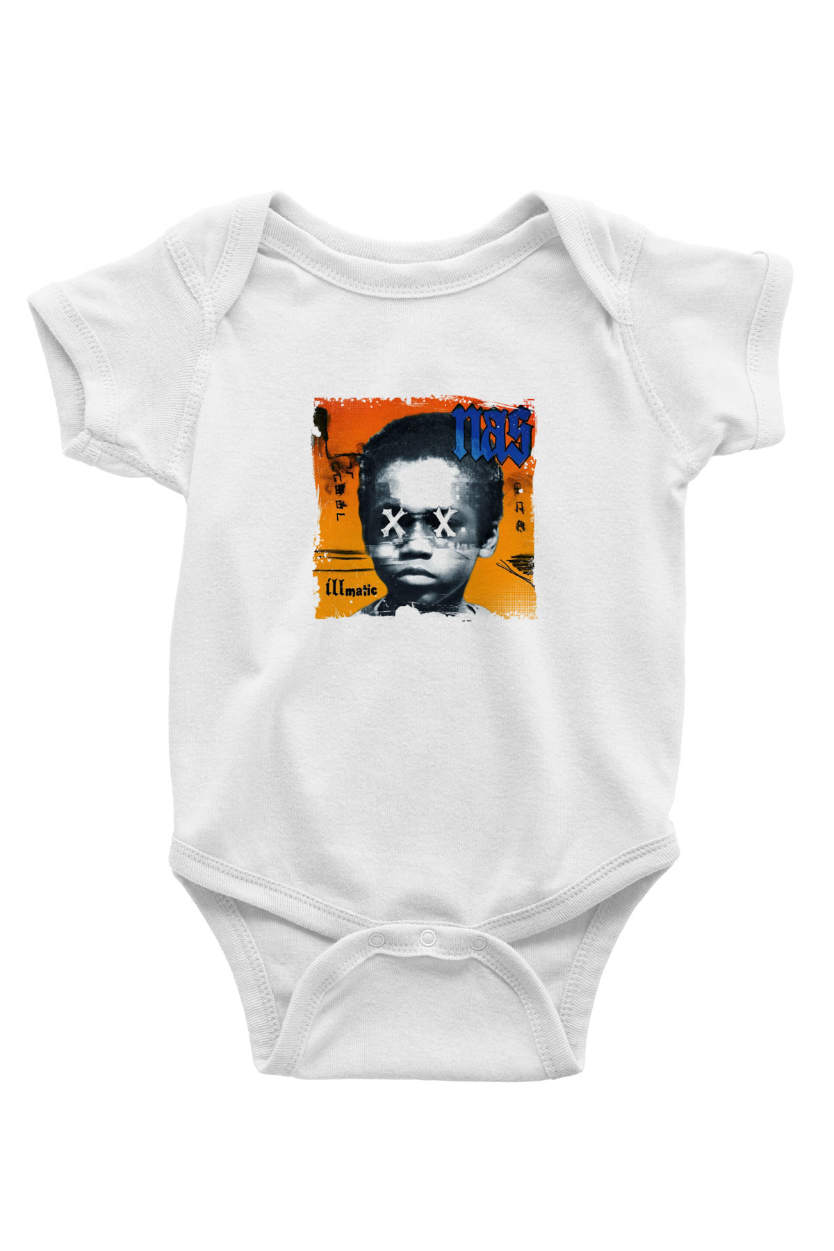 Nas Baskılı Unisex Beyaz Bebek Body - Zıbın