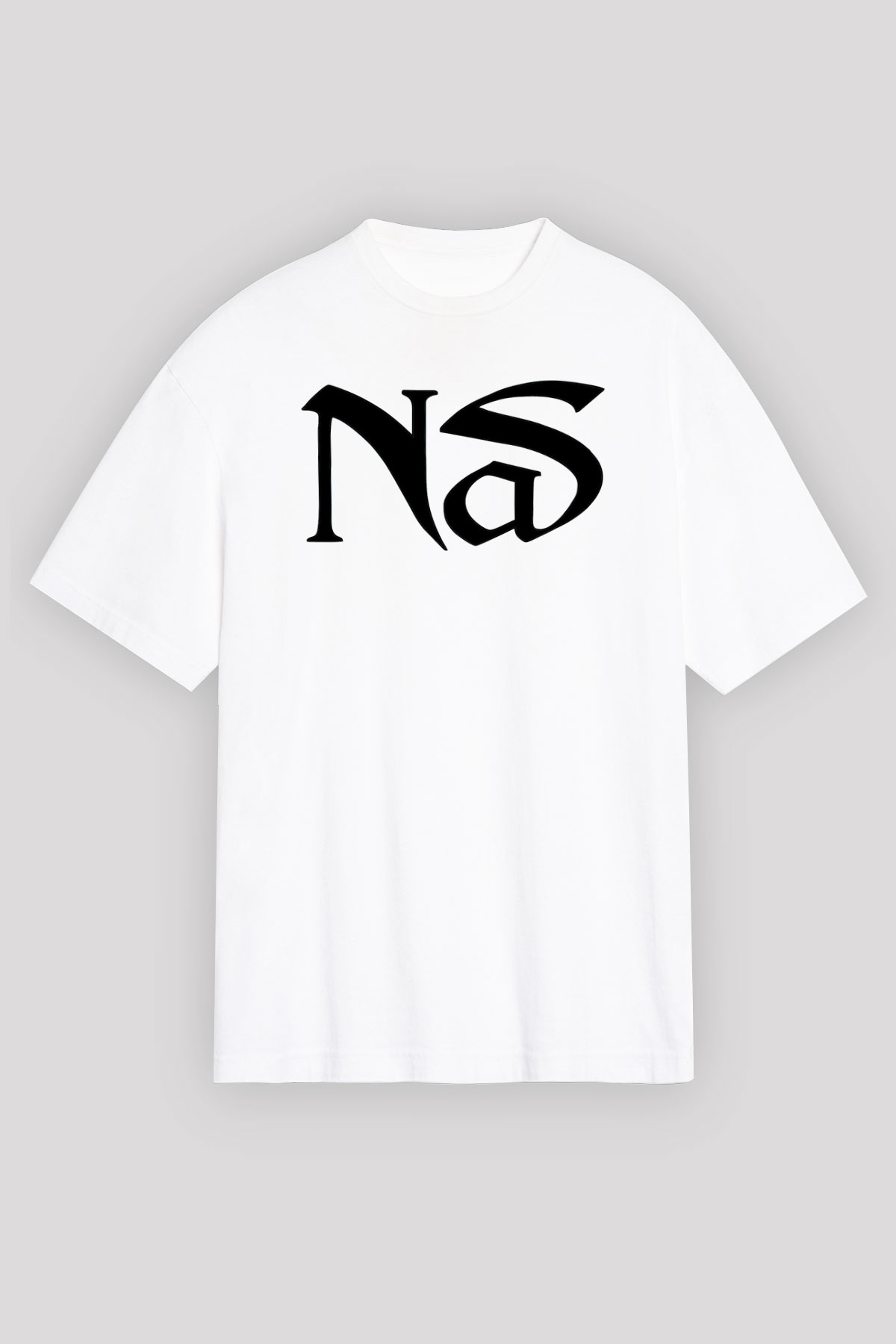 Nas Beyaz Unisex Oversize Tişört T-Shirt