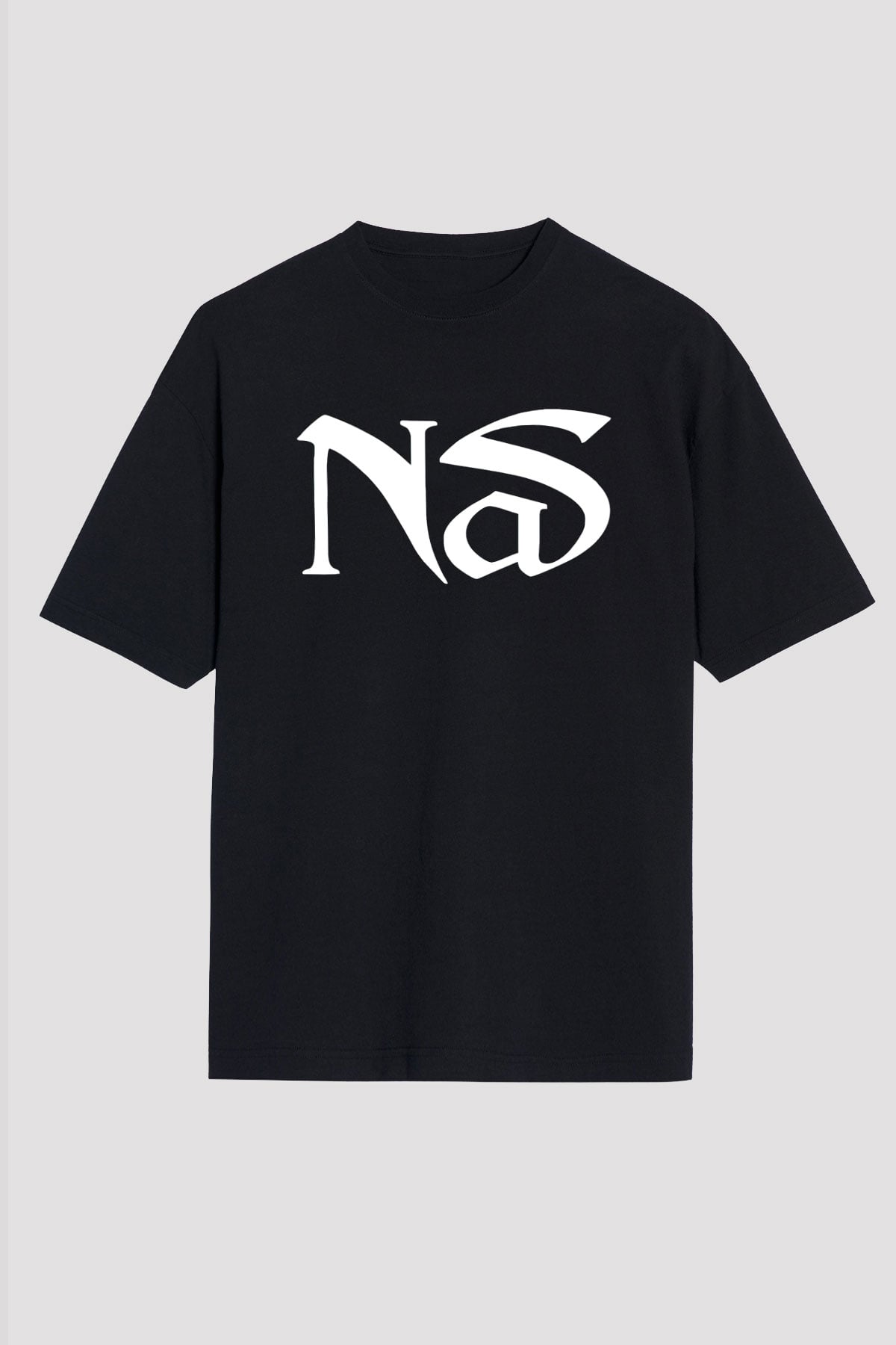 Nas Siyah Unisex Oversize Tişört T-Shirt