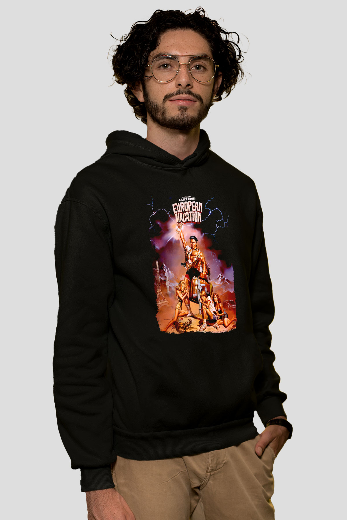 National Lampoons Vacation Siyah Unisex Hoodie