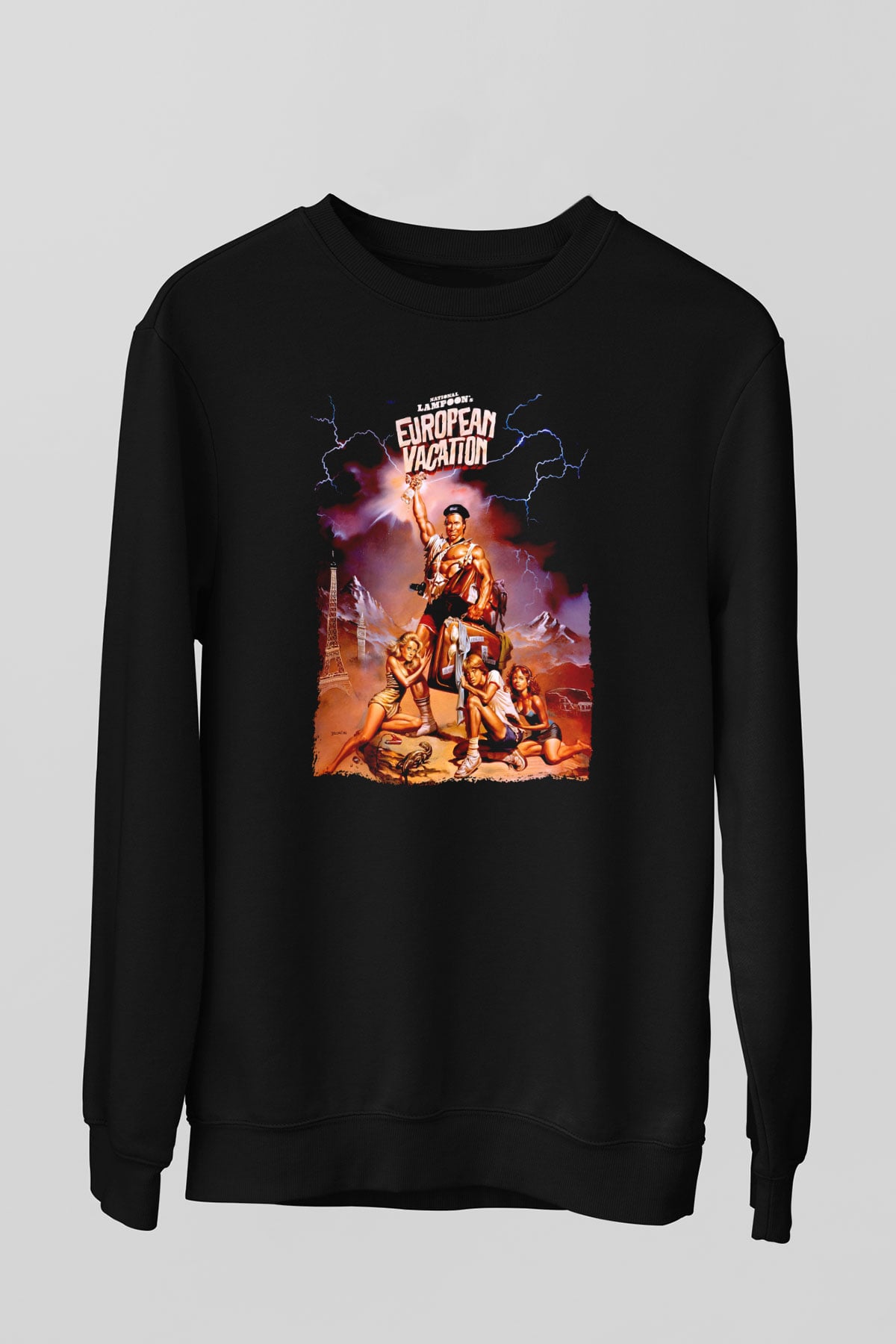 National Lampoons Vacation Siyah Unisex  Sweatshirt