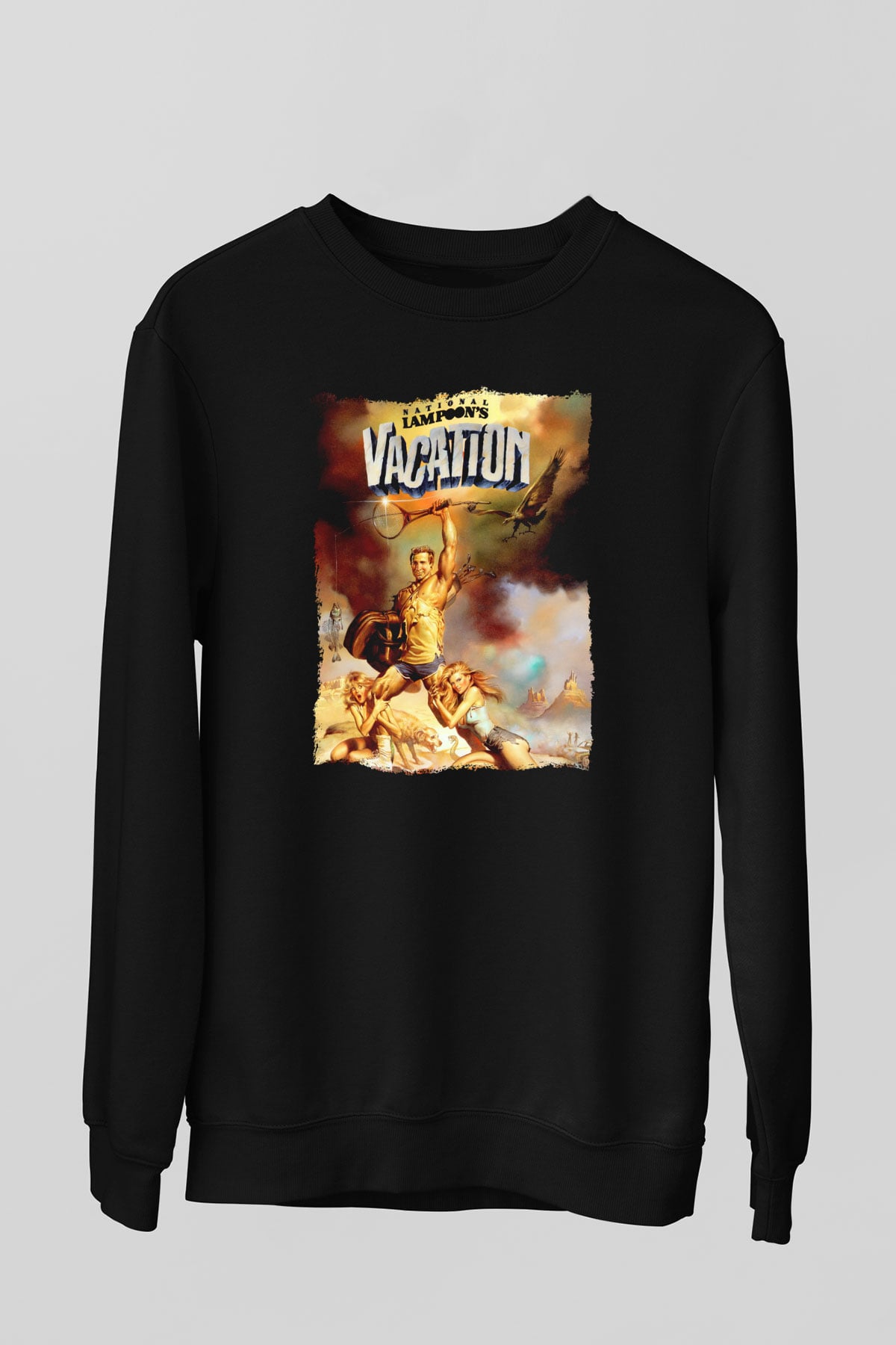 National Lampoons Vacation Siyah Unisex  Sweatshirt