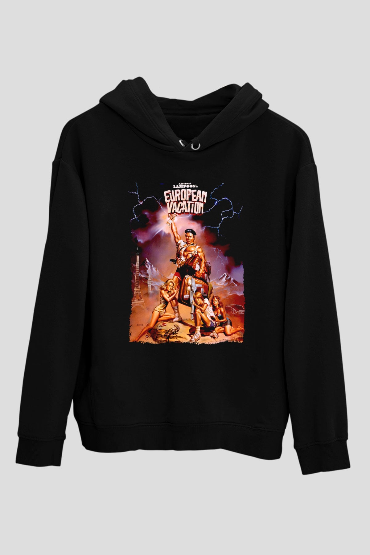 National Lampoons Vacation Siyah Unisex Hoodie