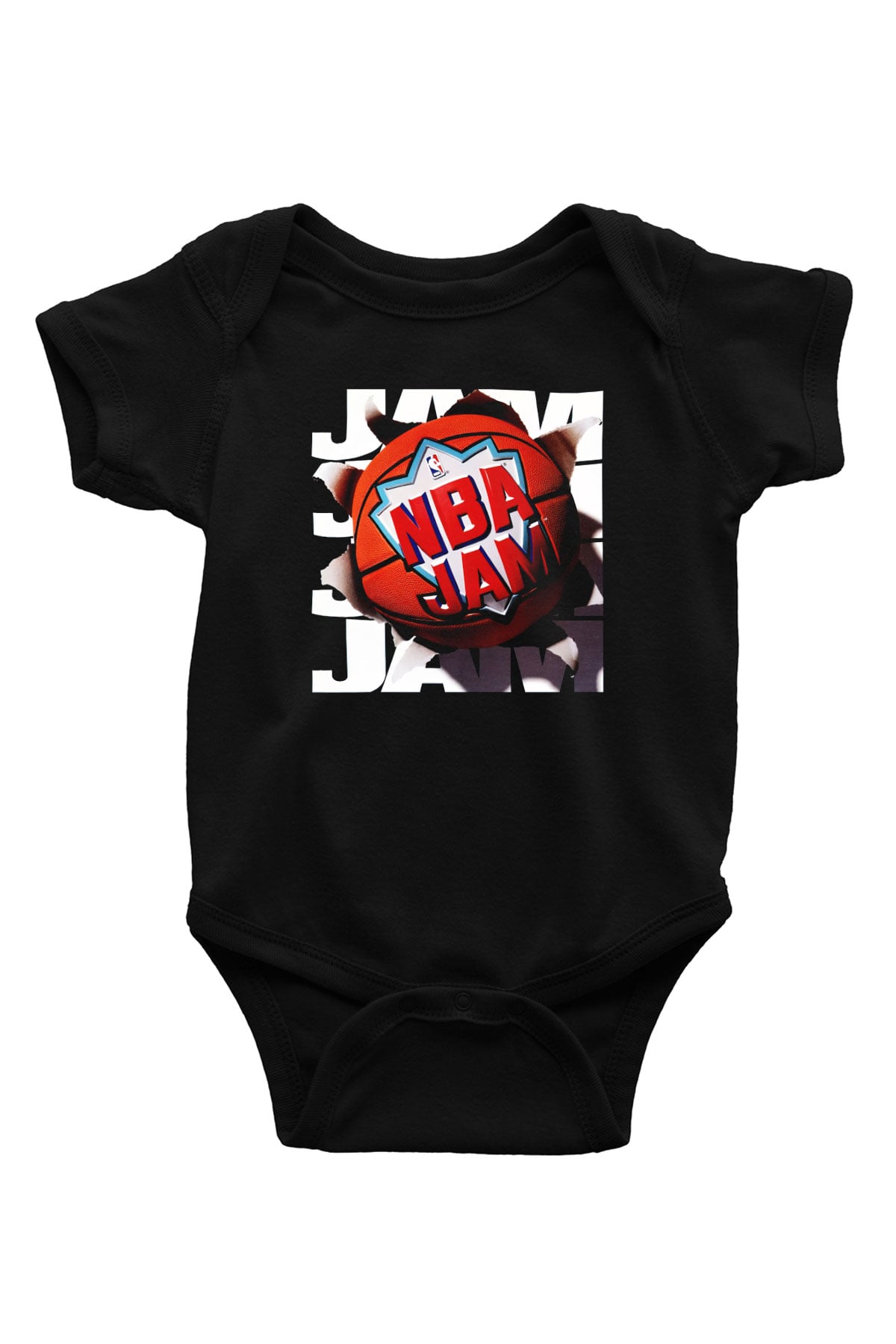 NBA Jam Baskılı Siyah Bebek Body - Zıbın