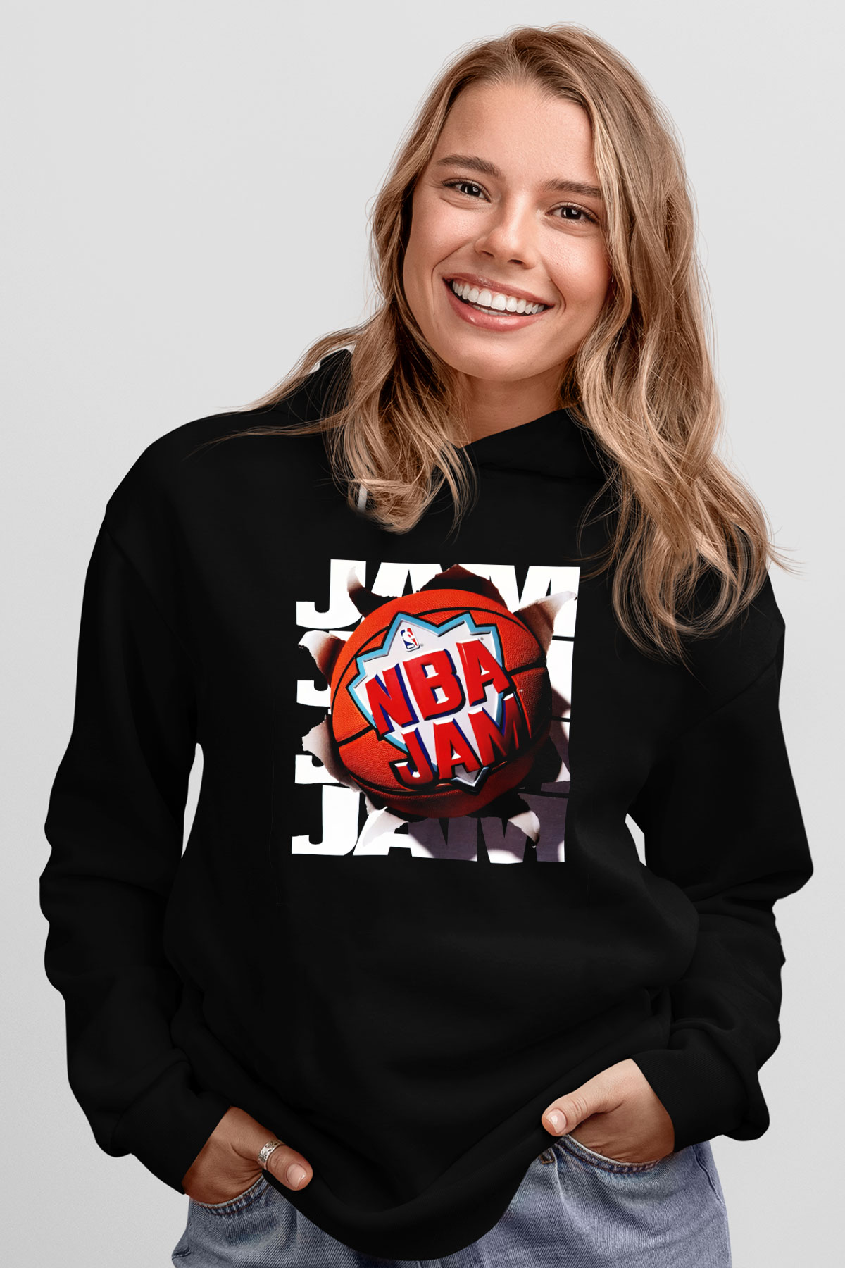 NBA Jam Siyah Unisex Hoodie