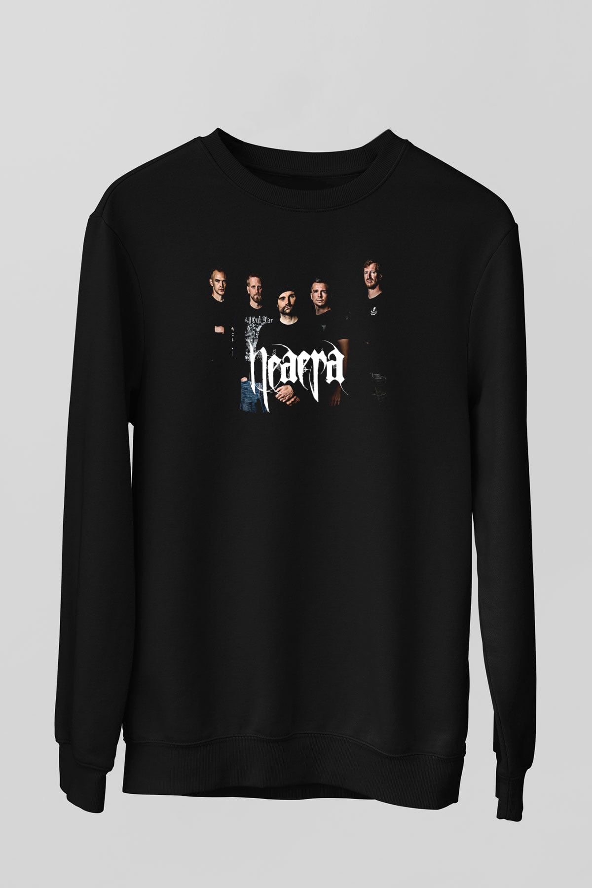 Neaera Baskılı Unisex Siyah Sweatshirt