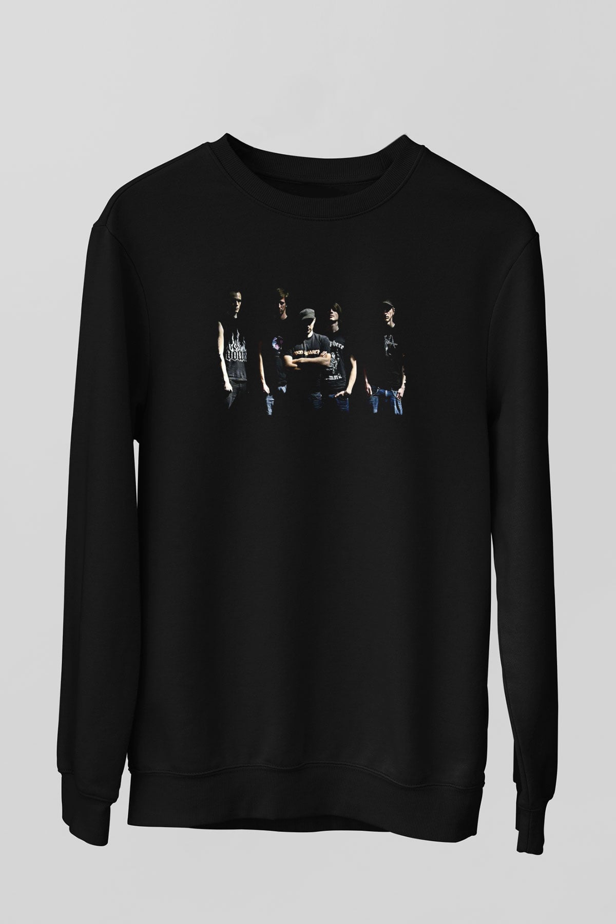 Neaera Baskılı Unisex Siyah Sweatshirt