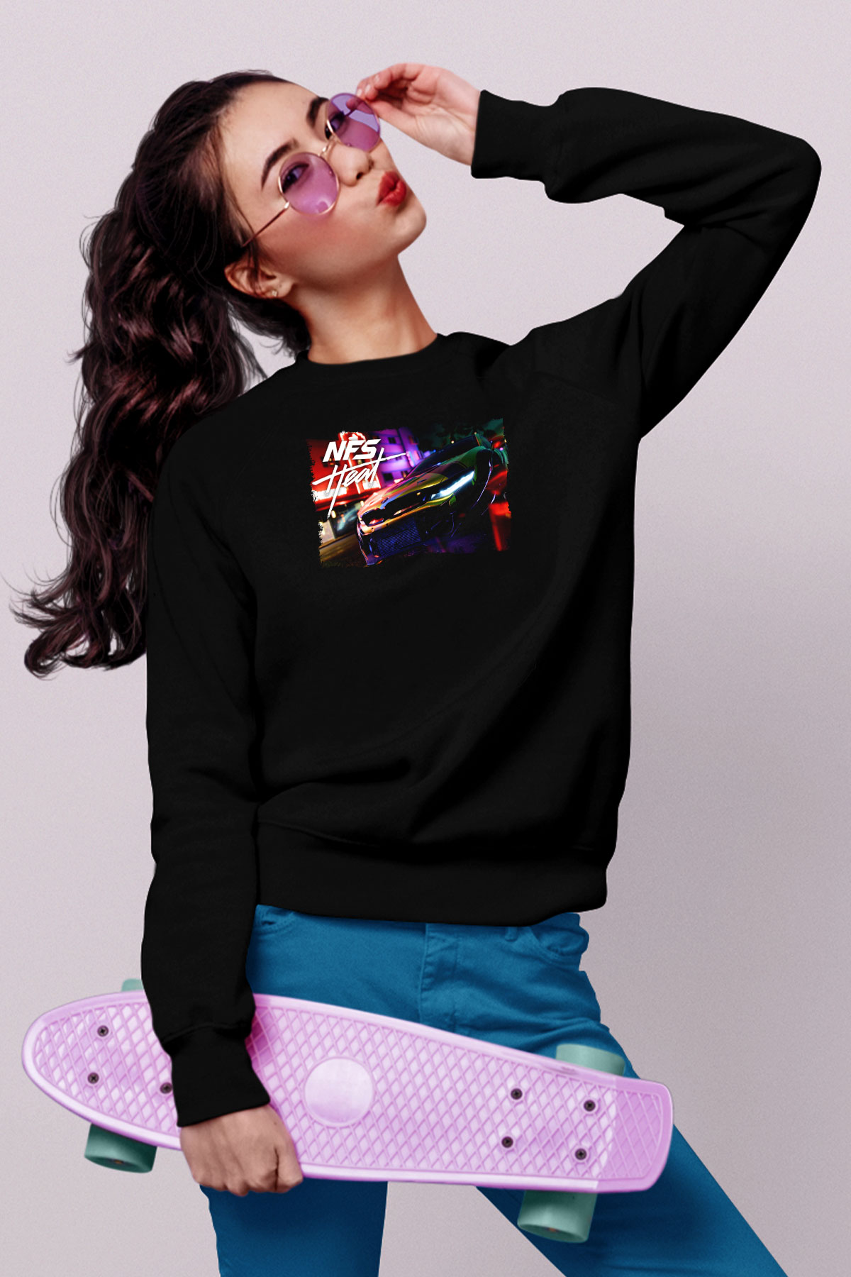 Need for Speed Siyah Unisex Sweatshirt