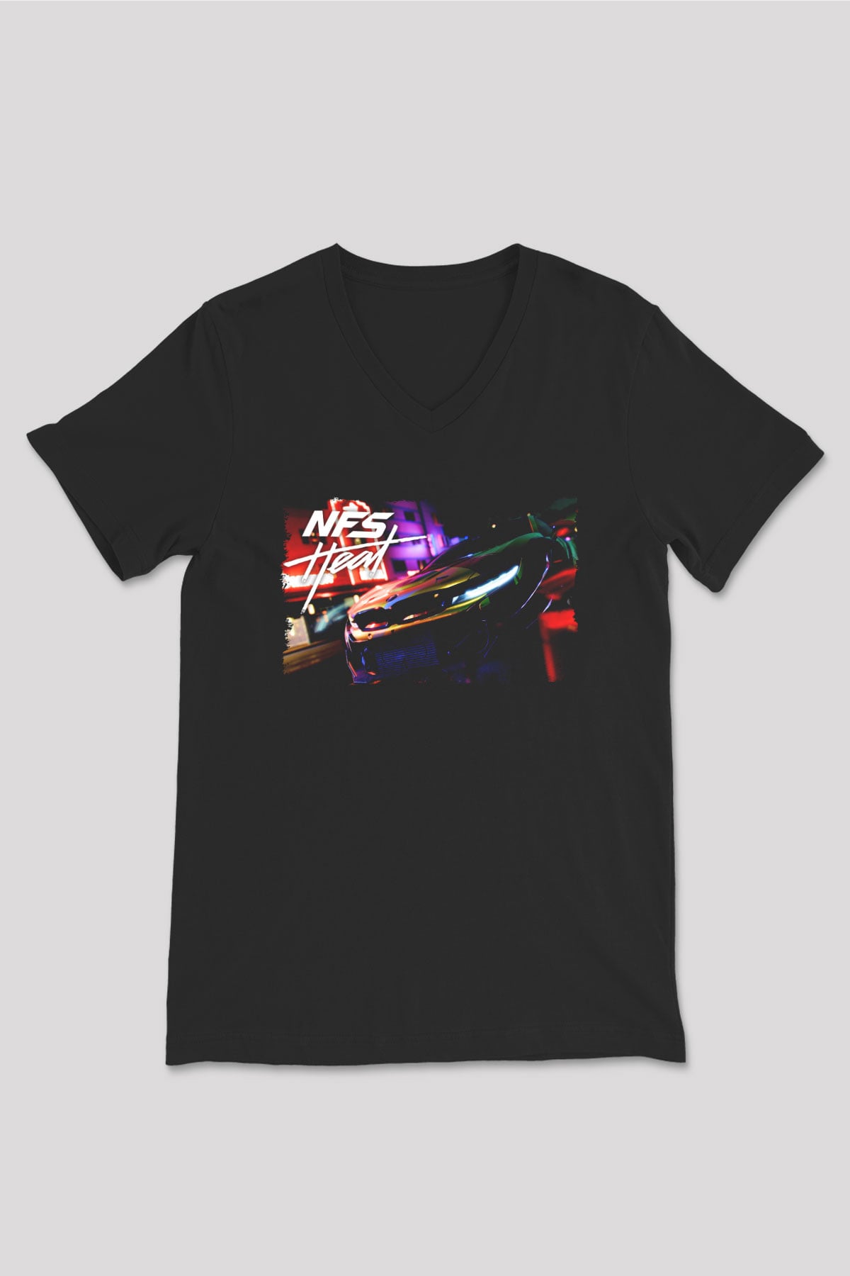Need for Speed Siyah Unisex V Yaka Tişört